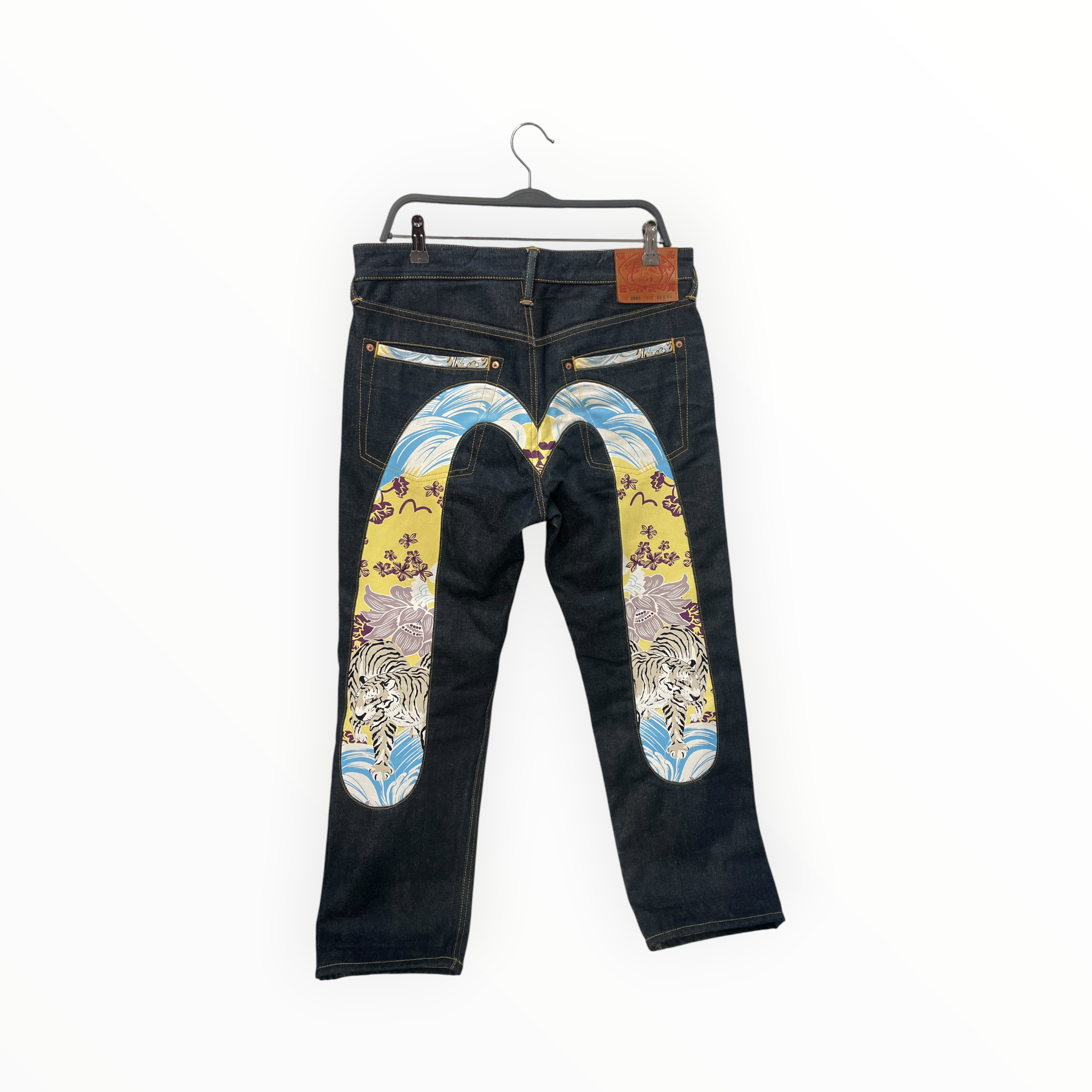 EVISU/Pants/32/Denim/NVY/All Over Print/Jungle Tiger view 2