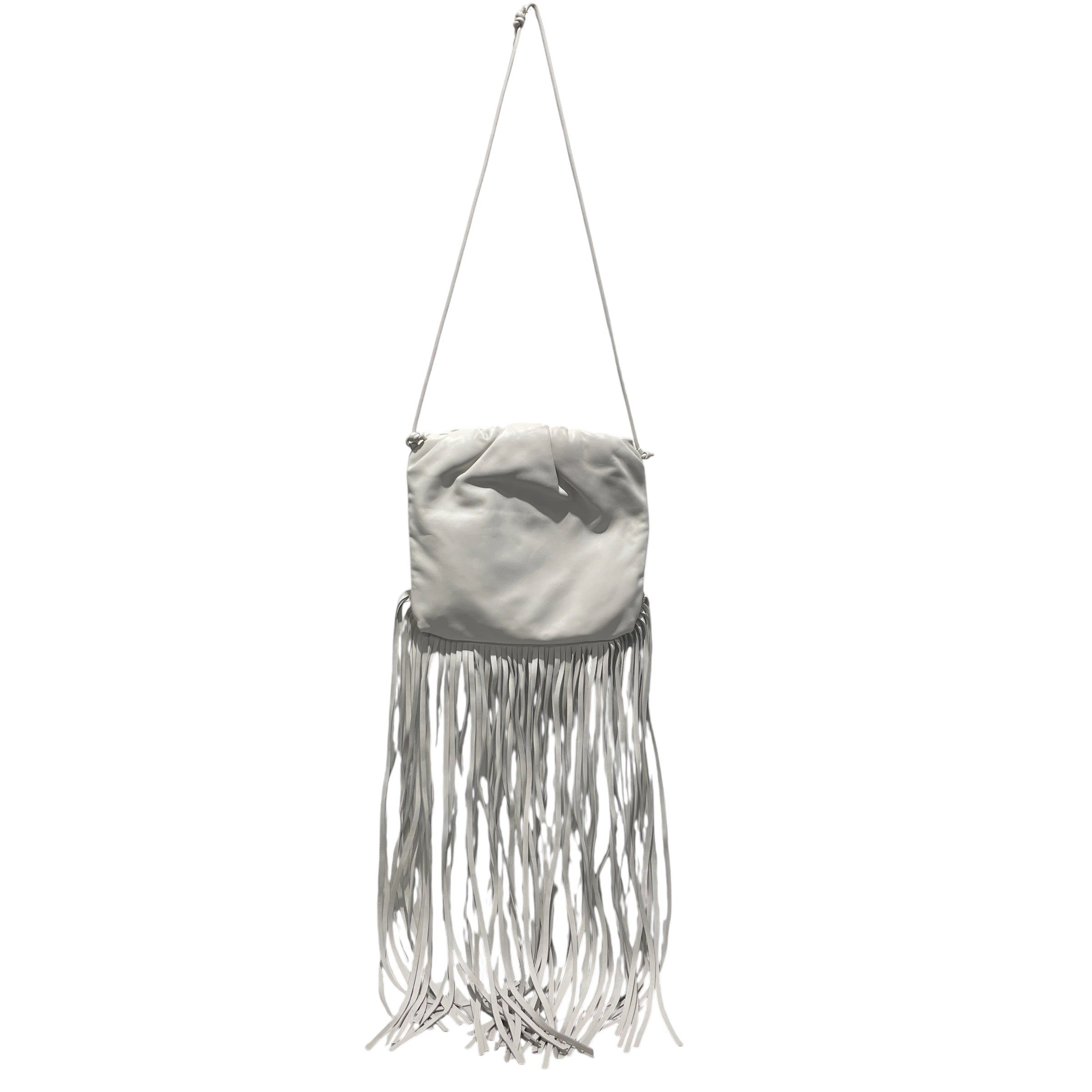 BOTTEGA VENETA/Cross Body Bag/Leather/WHT/fringe shoulder bag view 1