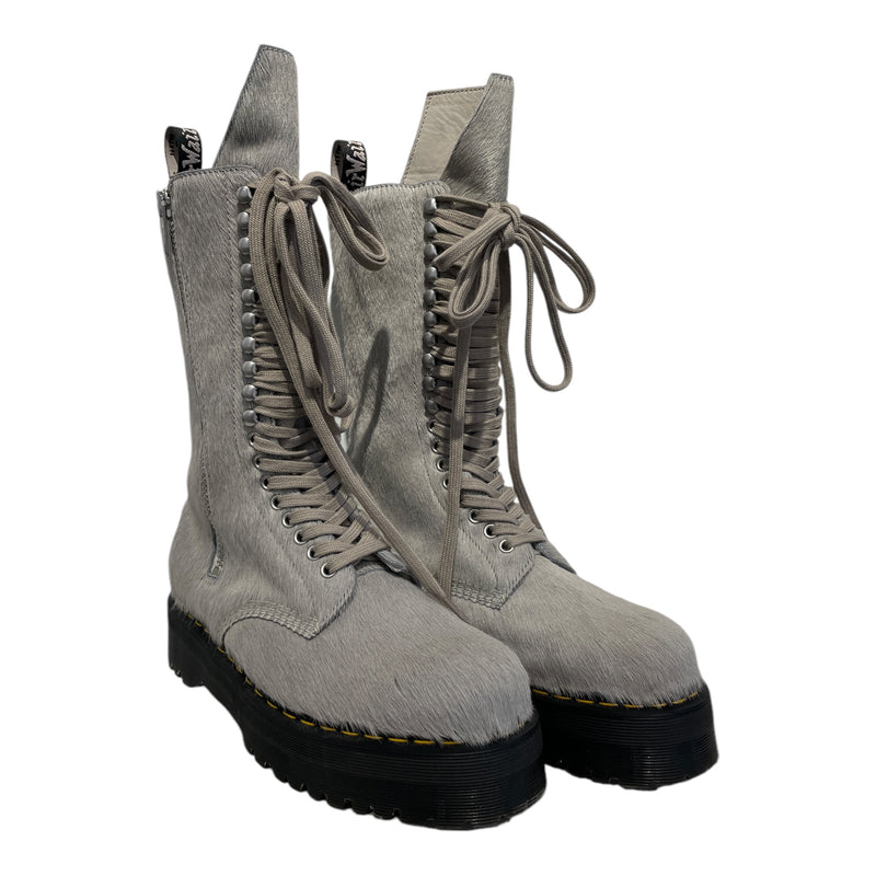 Dr.Martens/RICK OWENS DRKSHDW/Lace Up Boots/US 12/Fur/GRY/