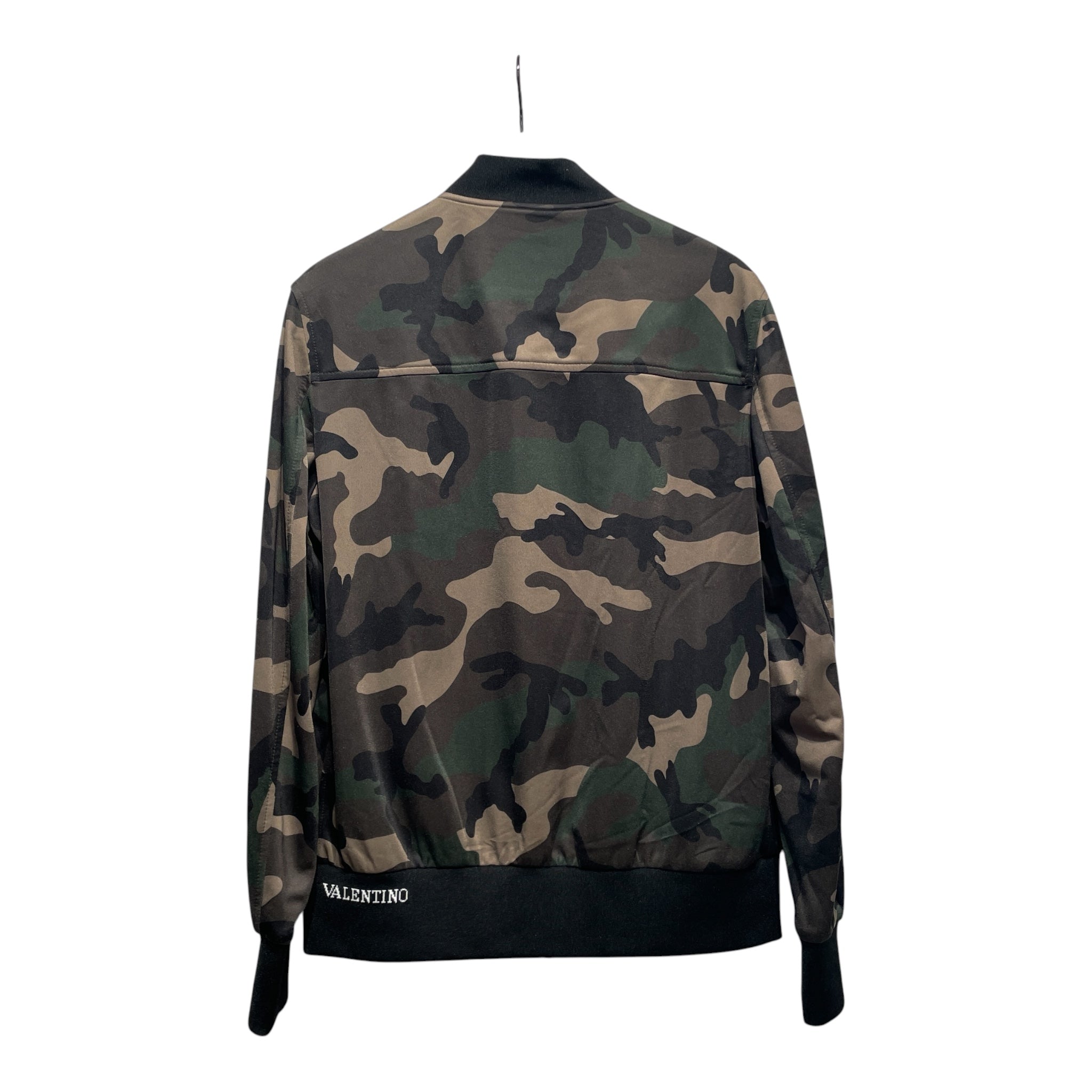 VALENTINO/Jacket/50/Polyester/GRN/Camouflage/CAMO BOMBER WITH STRIPE view 2