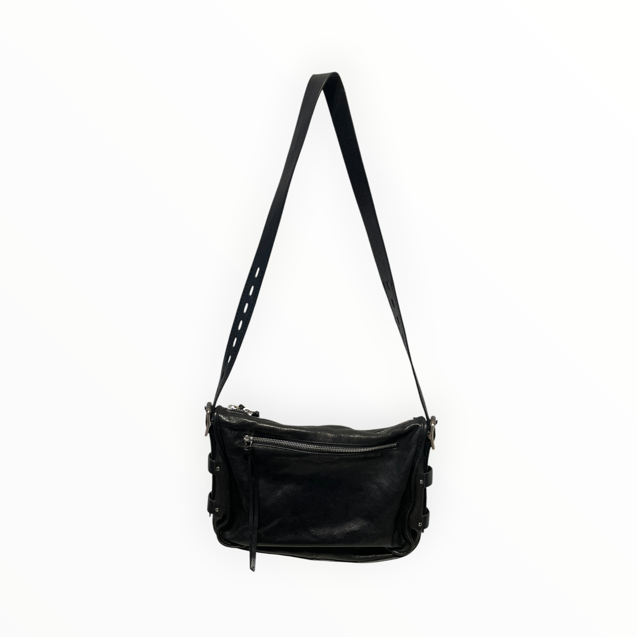 rag & bone/Cross Body Bag/Leather/BLK/SMALL MESSENGER BAG view 2