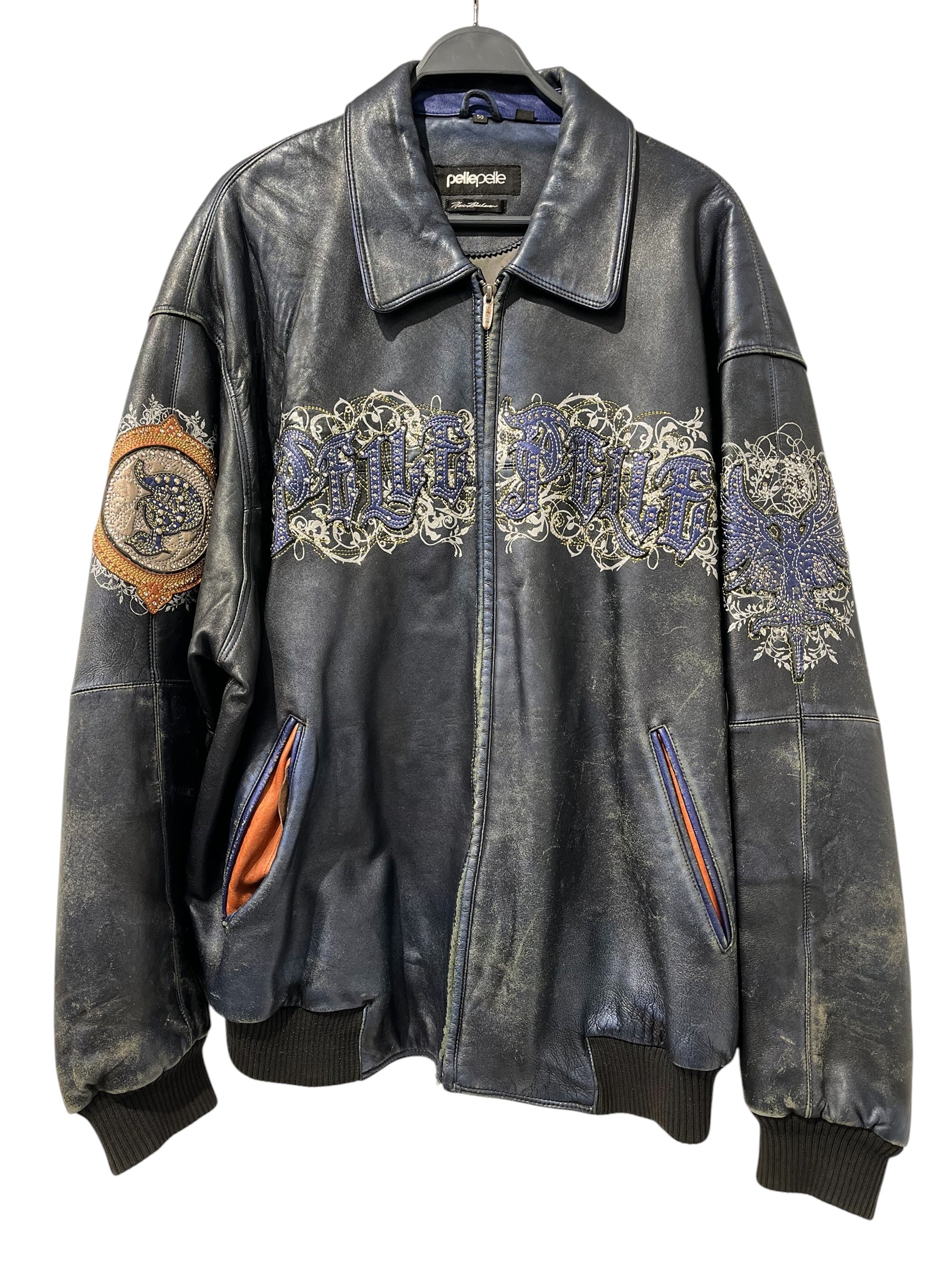 Pelle Pelle/Leather Jkt/50/Leather/BLK/SUPER STUDDED PELLE view 1