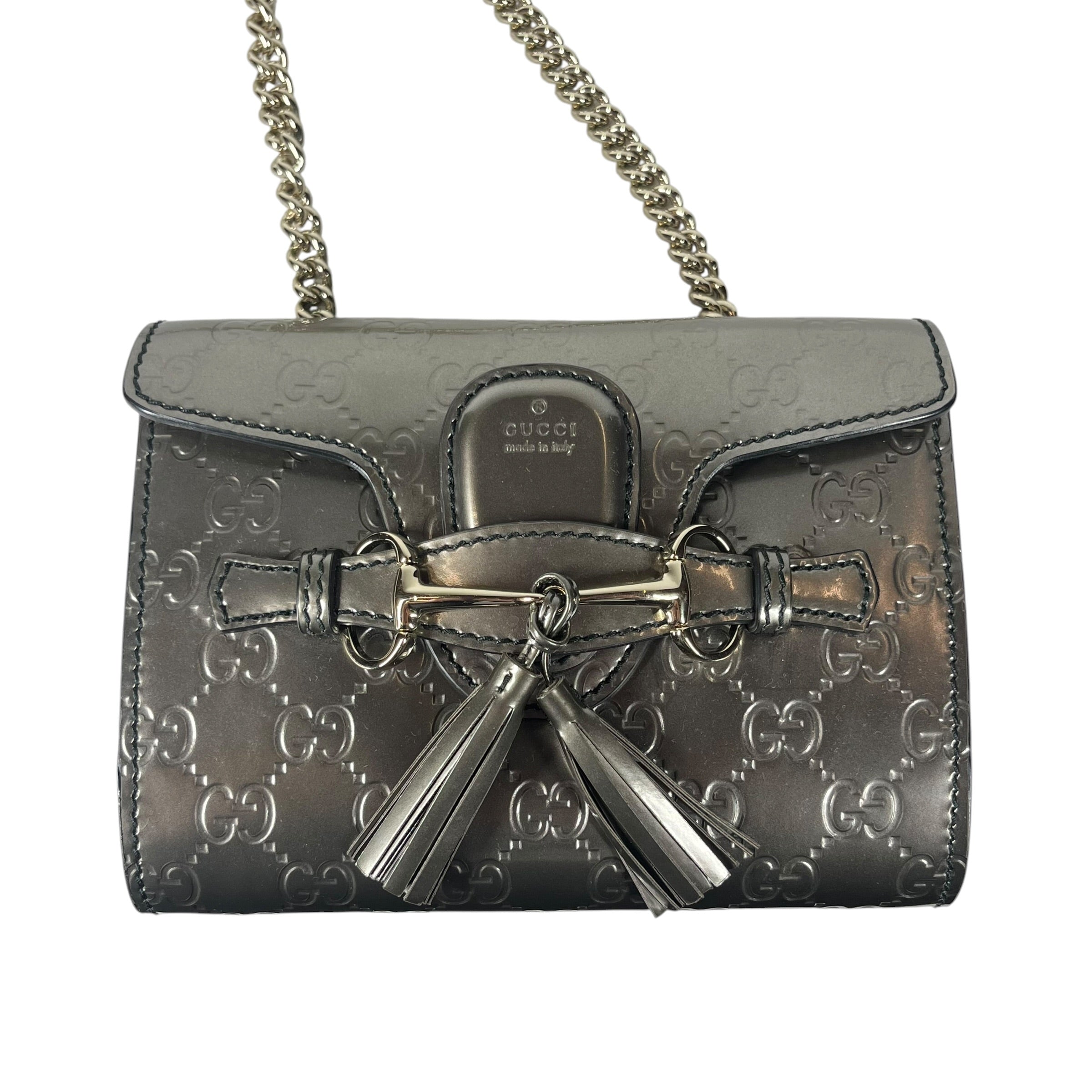 GUCCI/Hand Bag/Leather/SLV/all over print view 3