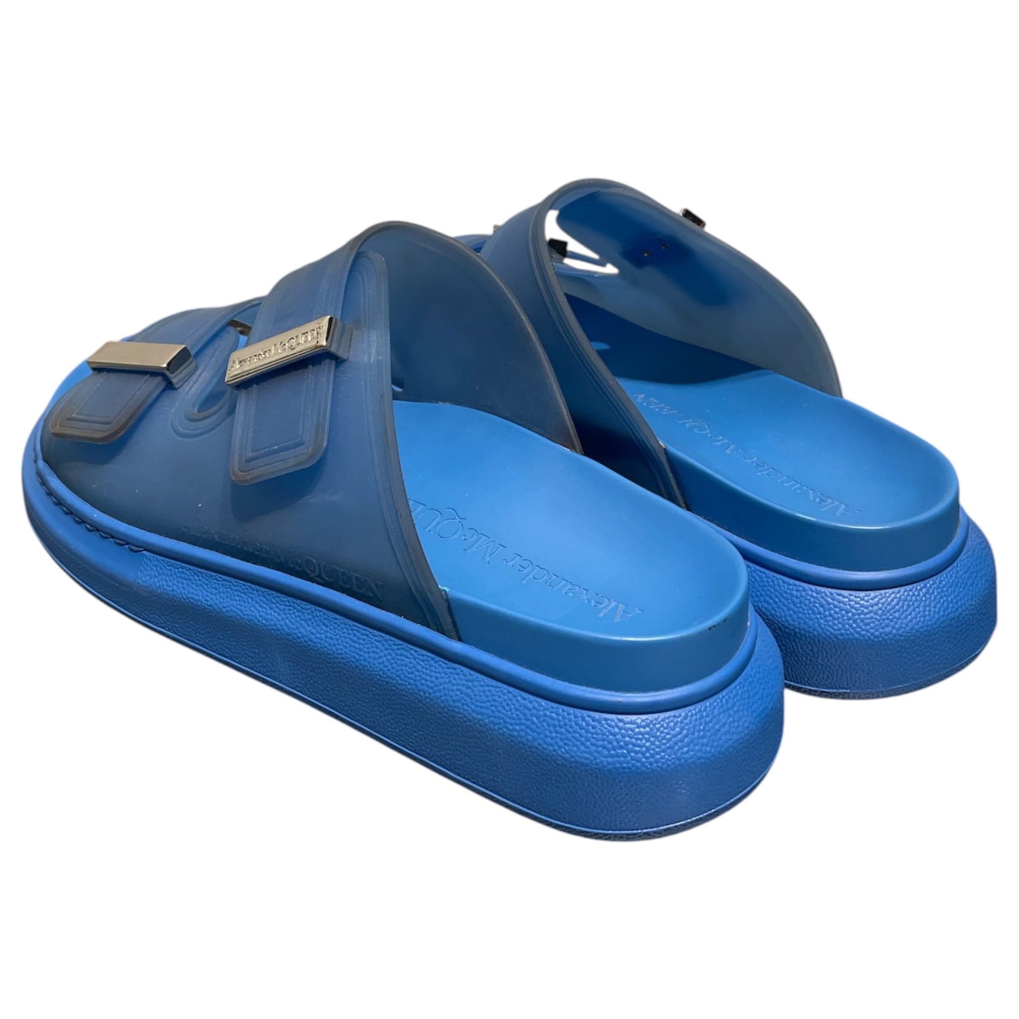 Alexander McQueen/Sandals/US 7/BLU/Rubber Hybrid Sandals view 2