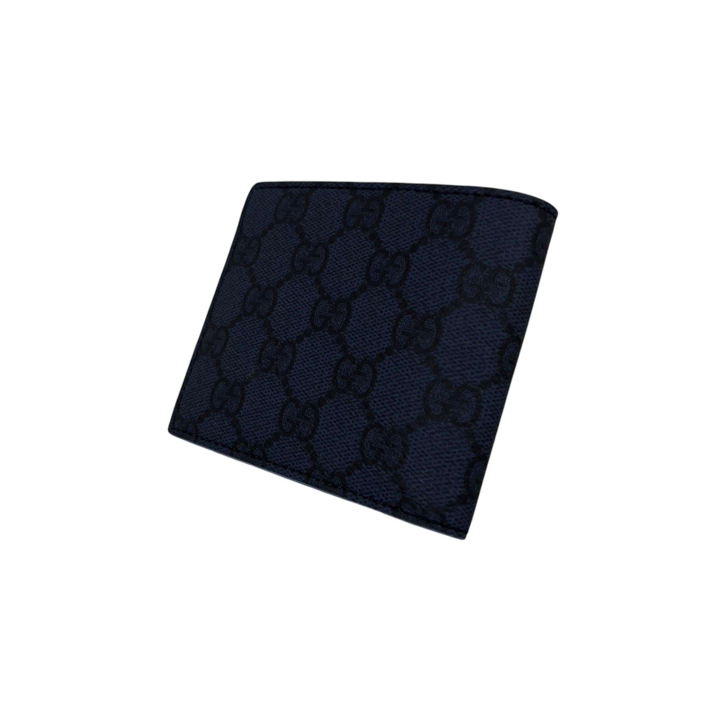 GUCCI/Bifold Wallet/Monogram/NVY/GG Canvas view 2