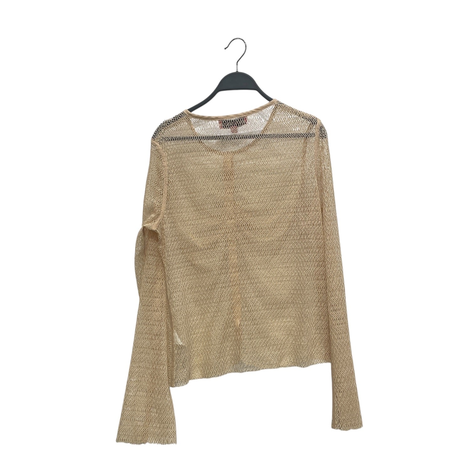 ECKHAUS LATTA/Blouse/L/Polyester/BEG/NET TOP BUTTON DOWN view 2