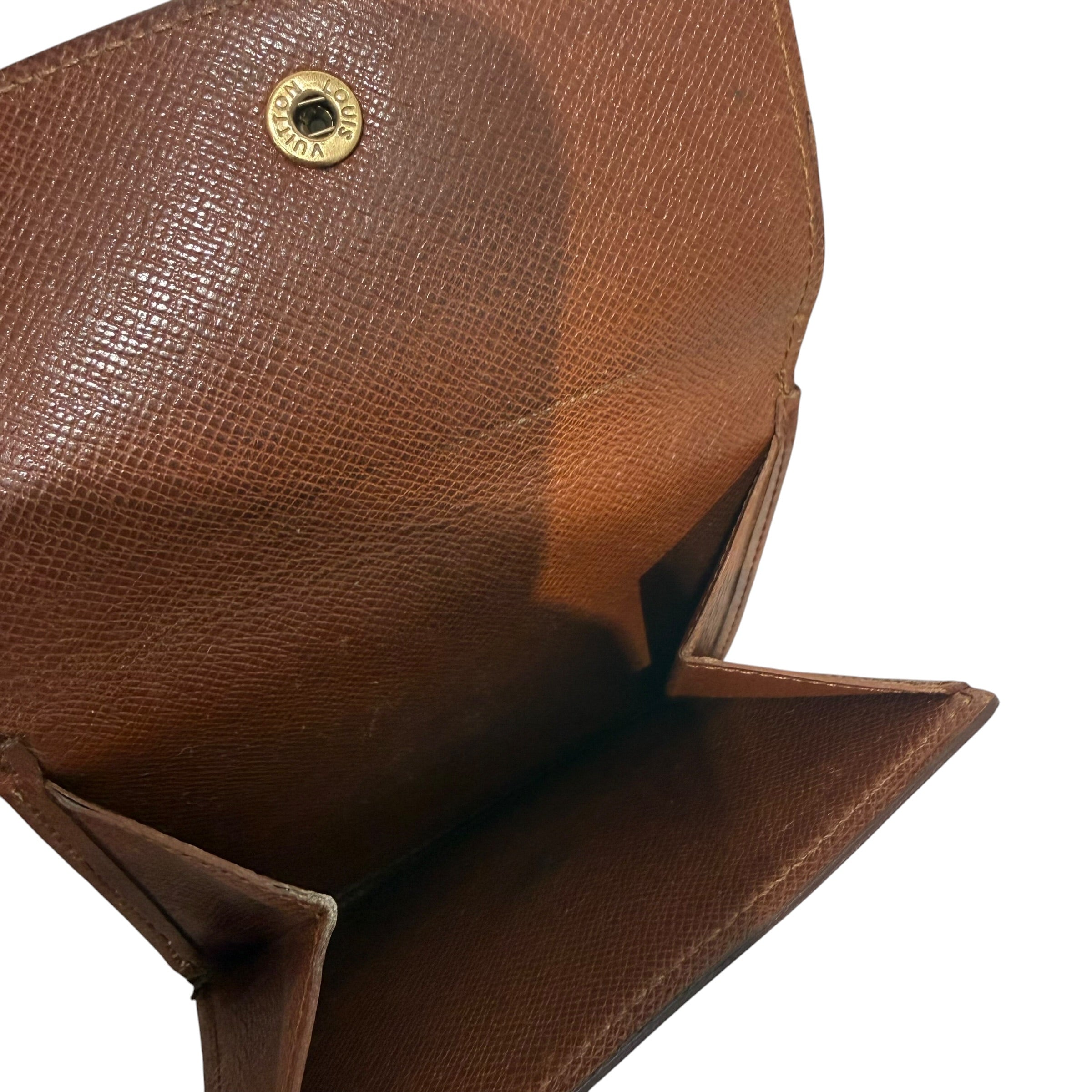 LOUIS VUITTON/Wallet/Monogram/Leather/BRW/L's/TriFold Mongram wallet view 3