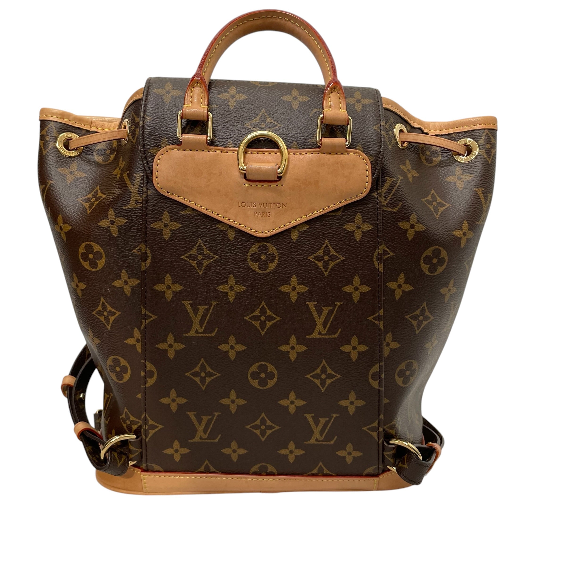LOUIS VUITTON/Backpack/Monogram/Leather/BRW/Monogram Montsouris view 3