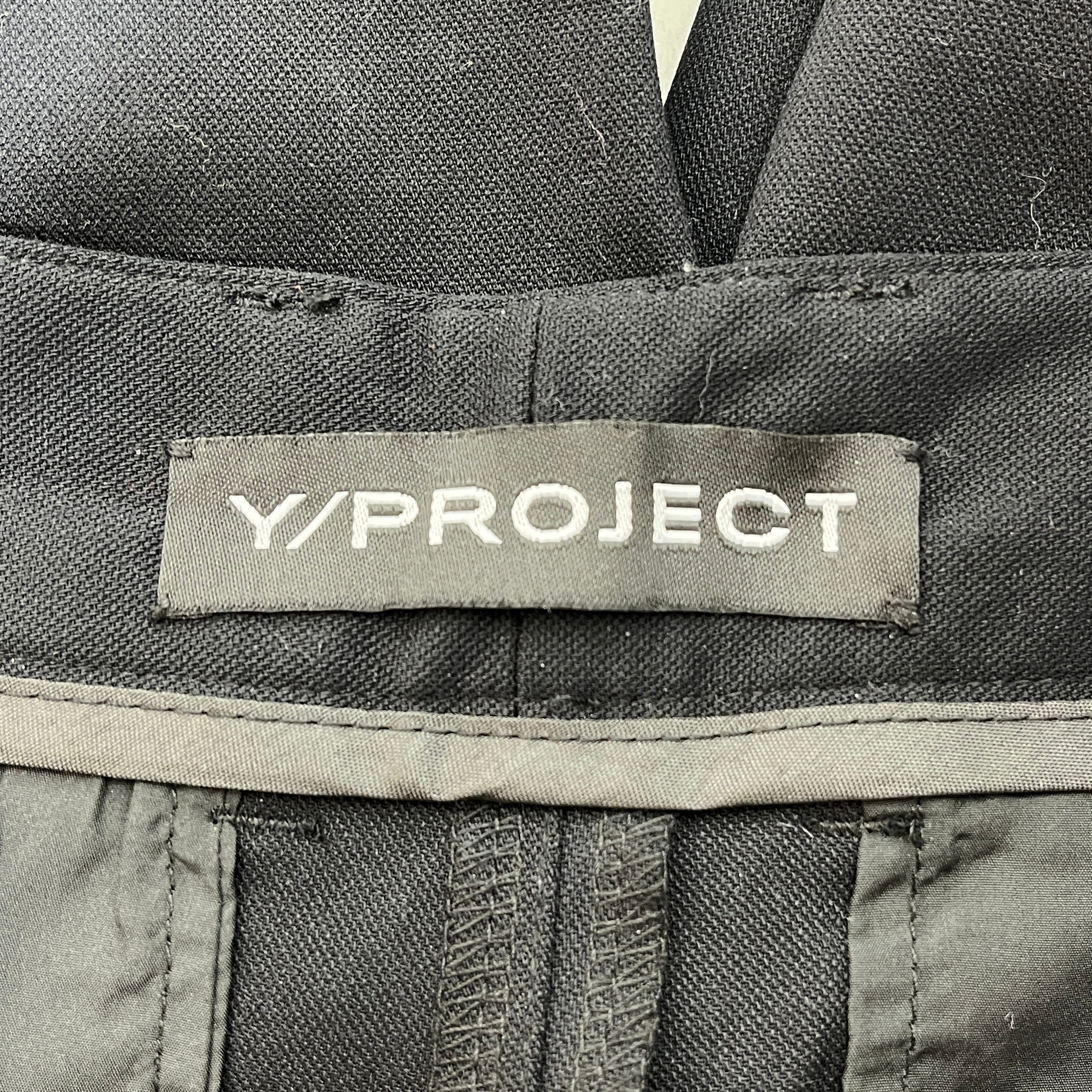 Y/PROJECT/Pants/S/Wool/BLK/WOOL FRONT BUTTON TROUSER view 3