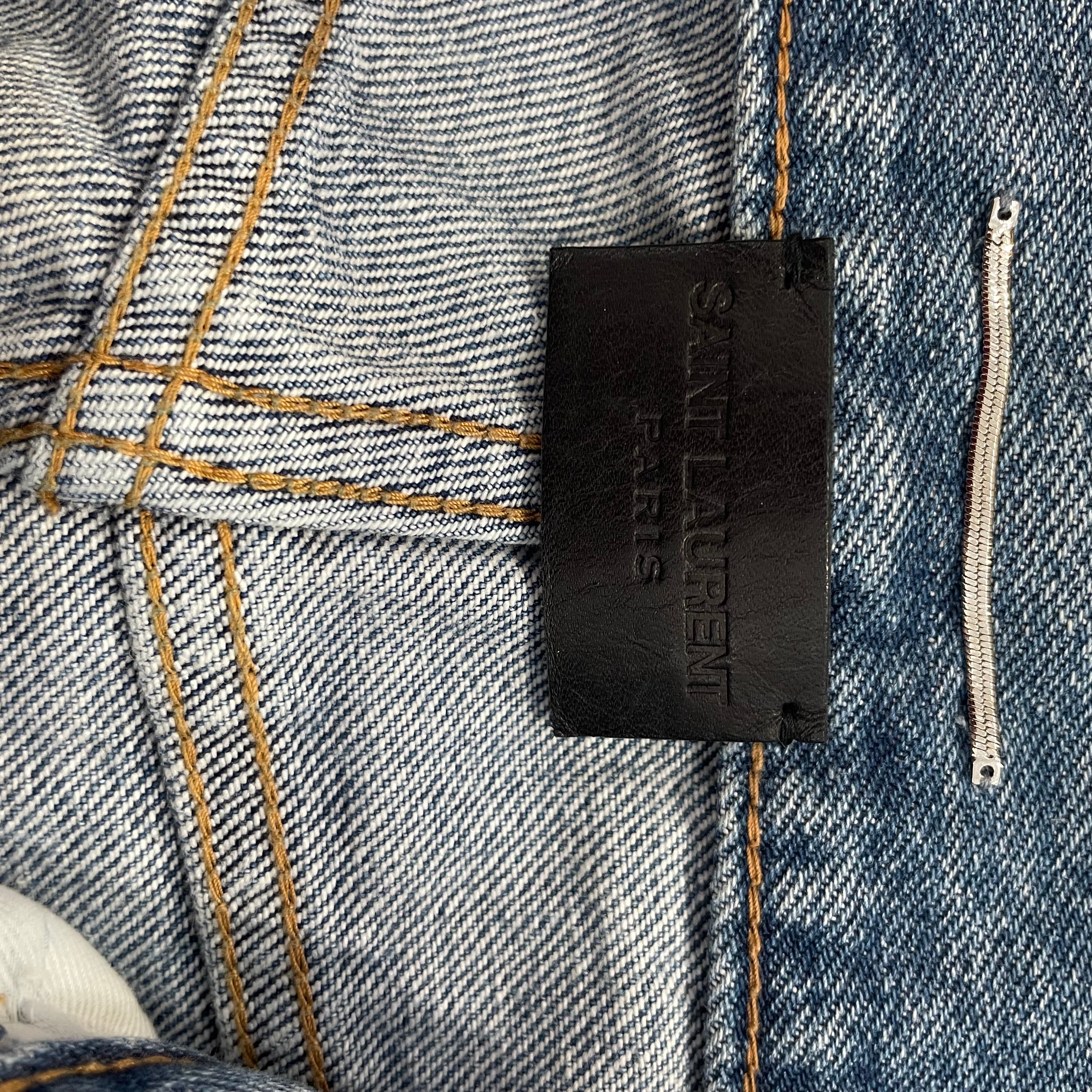SAINT LAURENT/Skinny Pants/28/Denim/IDG/REPAIRED KNEE BLOWIUT view 3