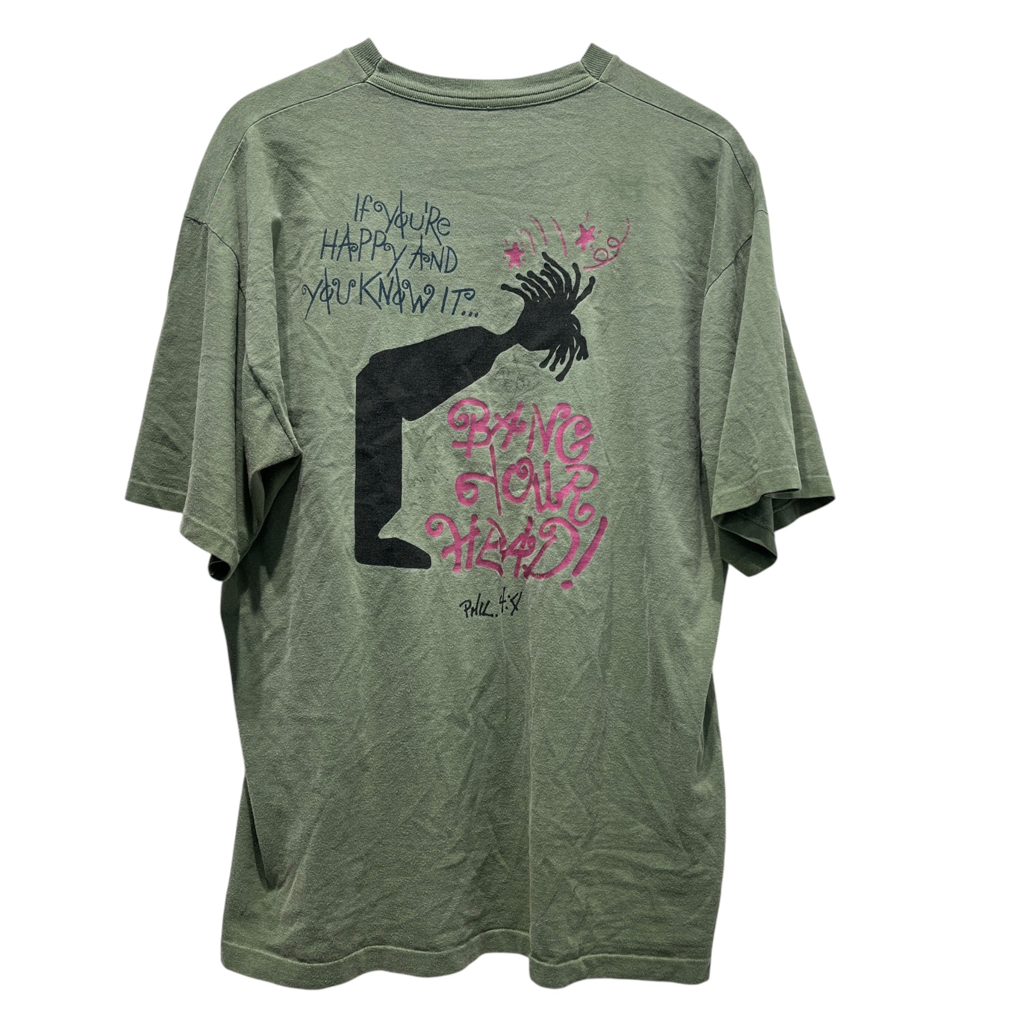 Vintage/T-Shirt/XL/Cotton/GRN/Graphic/AUDIO ADRENALINE BANG YOUR HEA view 2