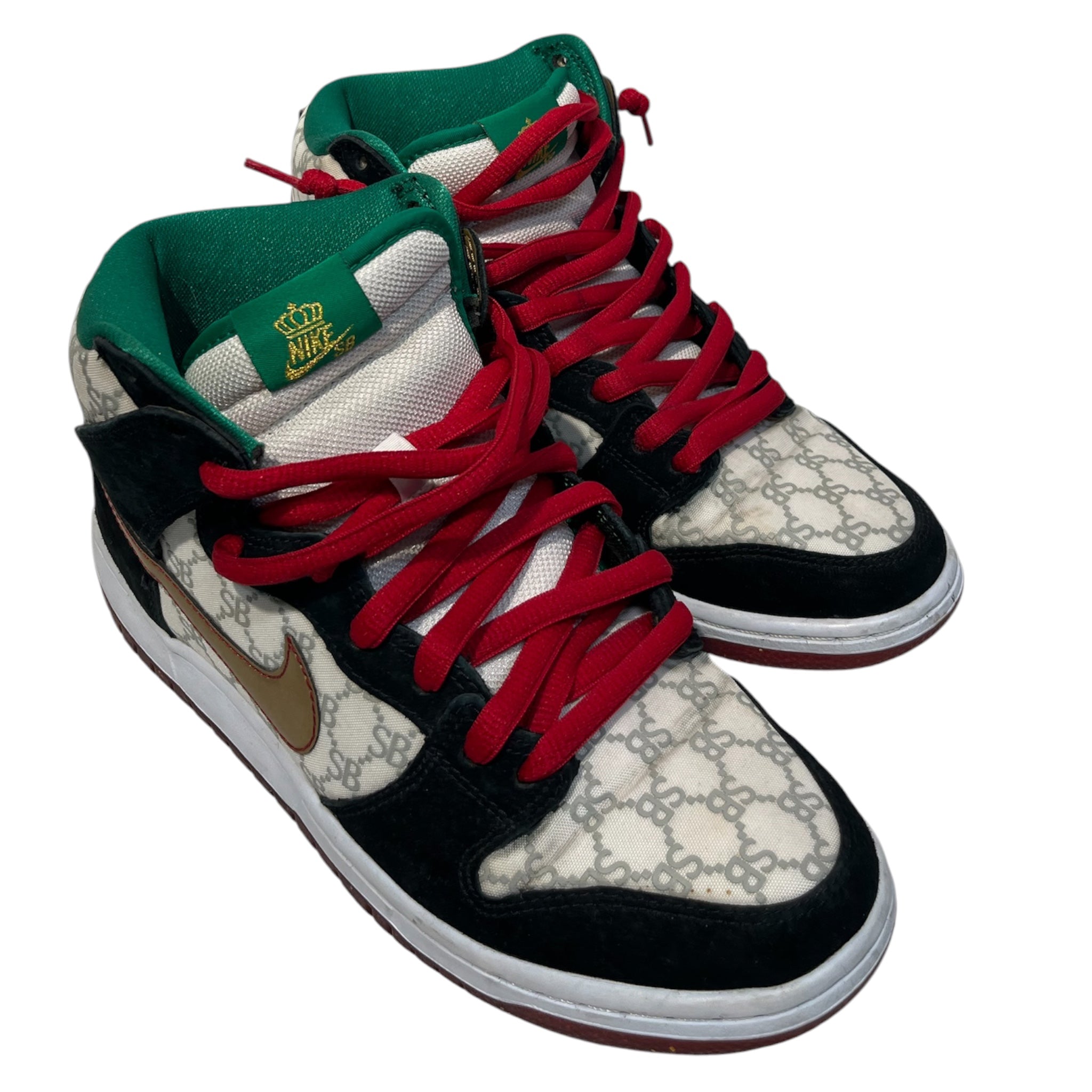 NIKE/DUNK HIGH PREMIUM SB/Hi-Sneakers/US 8/Plaid/Suede/BLK/313171-170 view 1