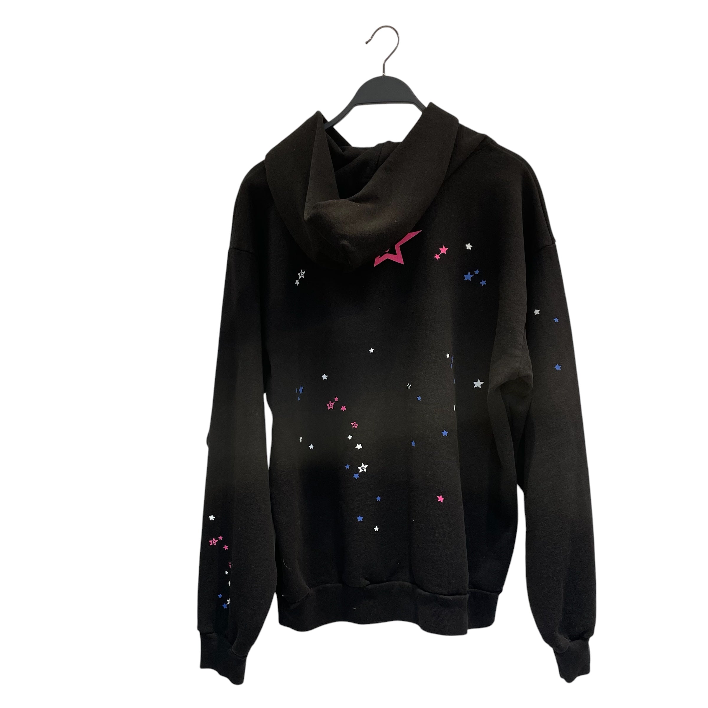 Sp5der/Hoodie/L/Cotton/BLK/sp5 hd pnk logo spoder web view 2