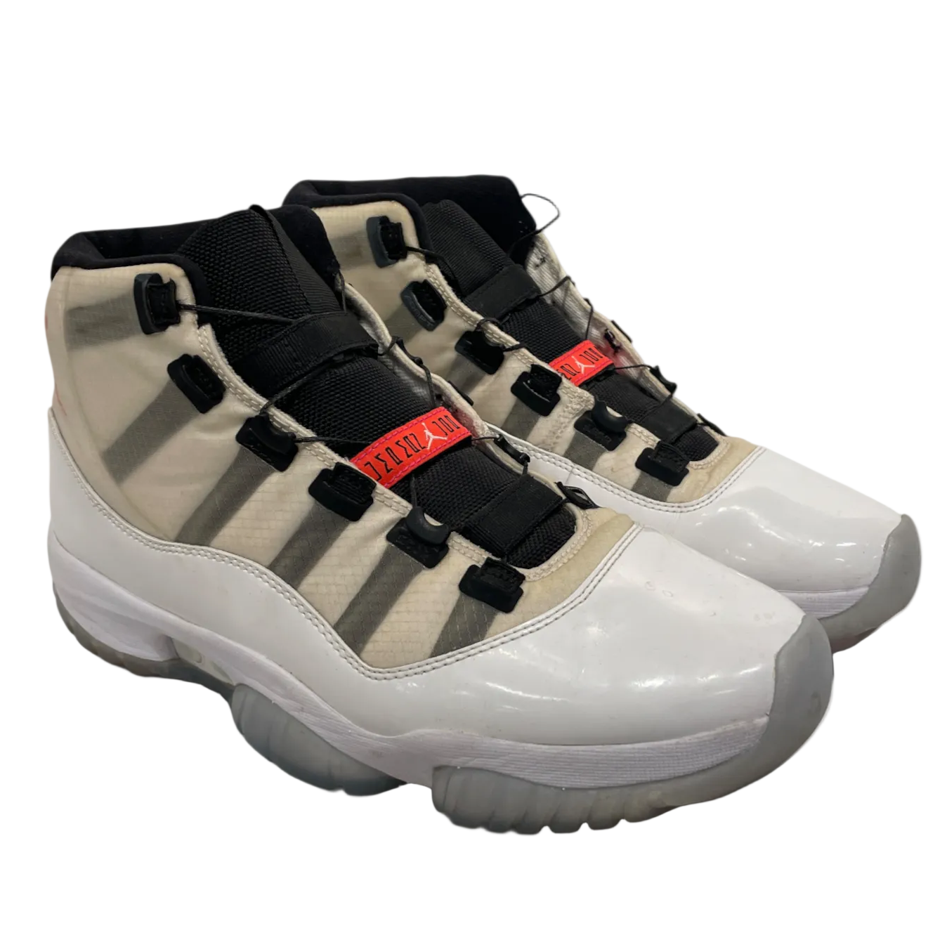 NIKE/AIR JORDAN 11 ADAPT/Hi-Sneakers/US 10.5/Leather/WHT/DA7990-100 view 1