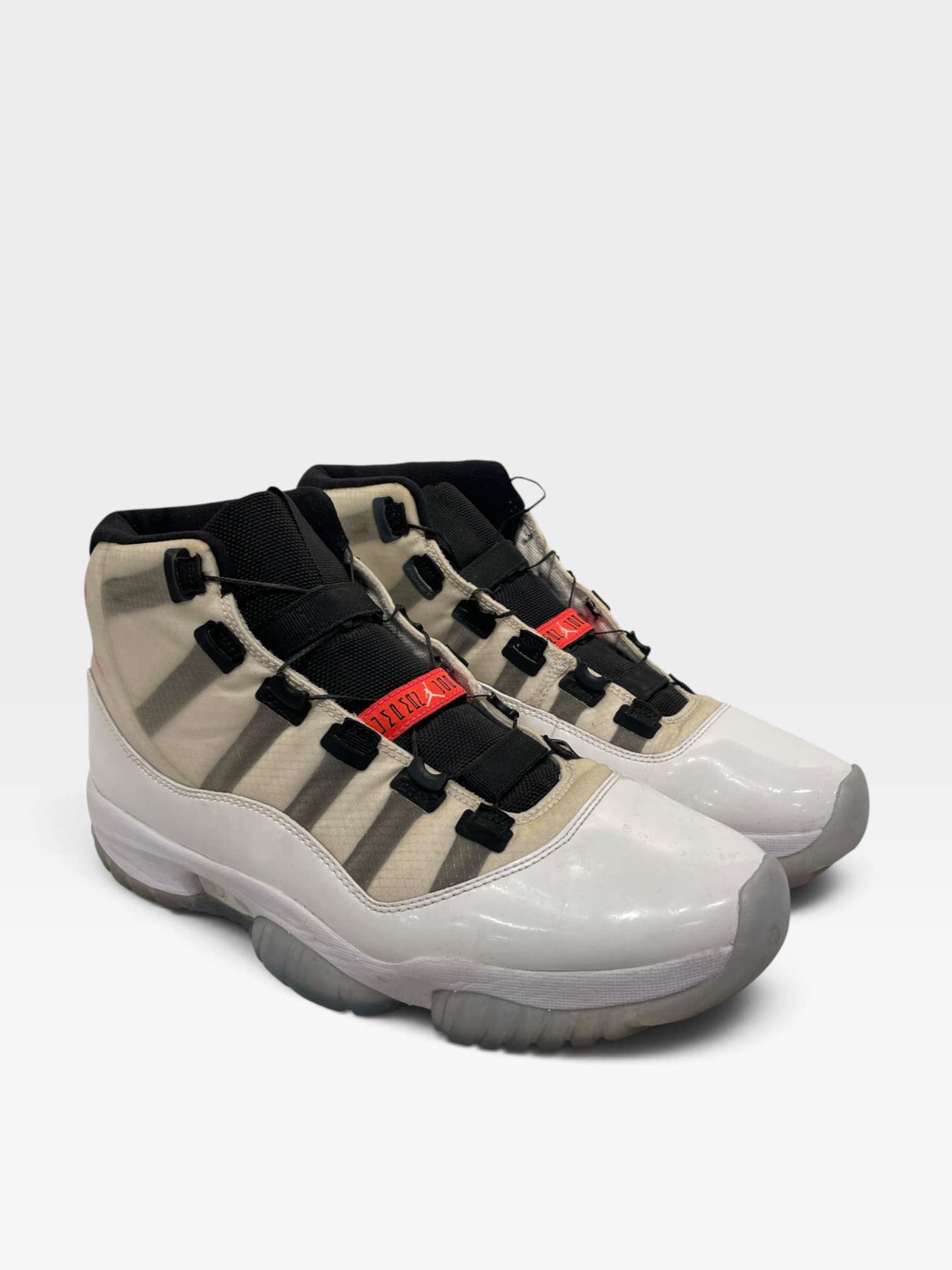 NIKE/AIR JORDAN 11 ADAPT/Hi-Sneakers/US 10.5/Leather/WHT/DA7990-100 view 1