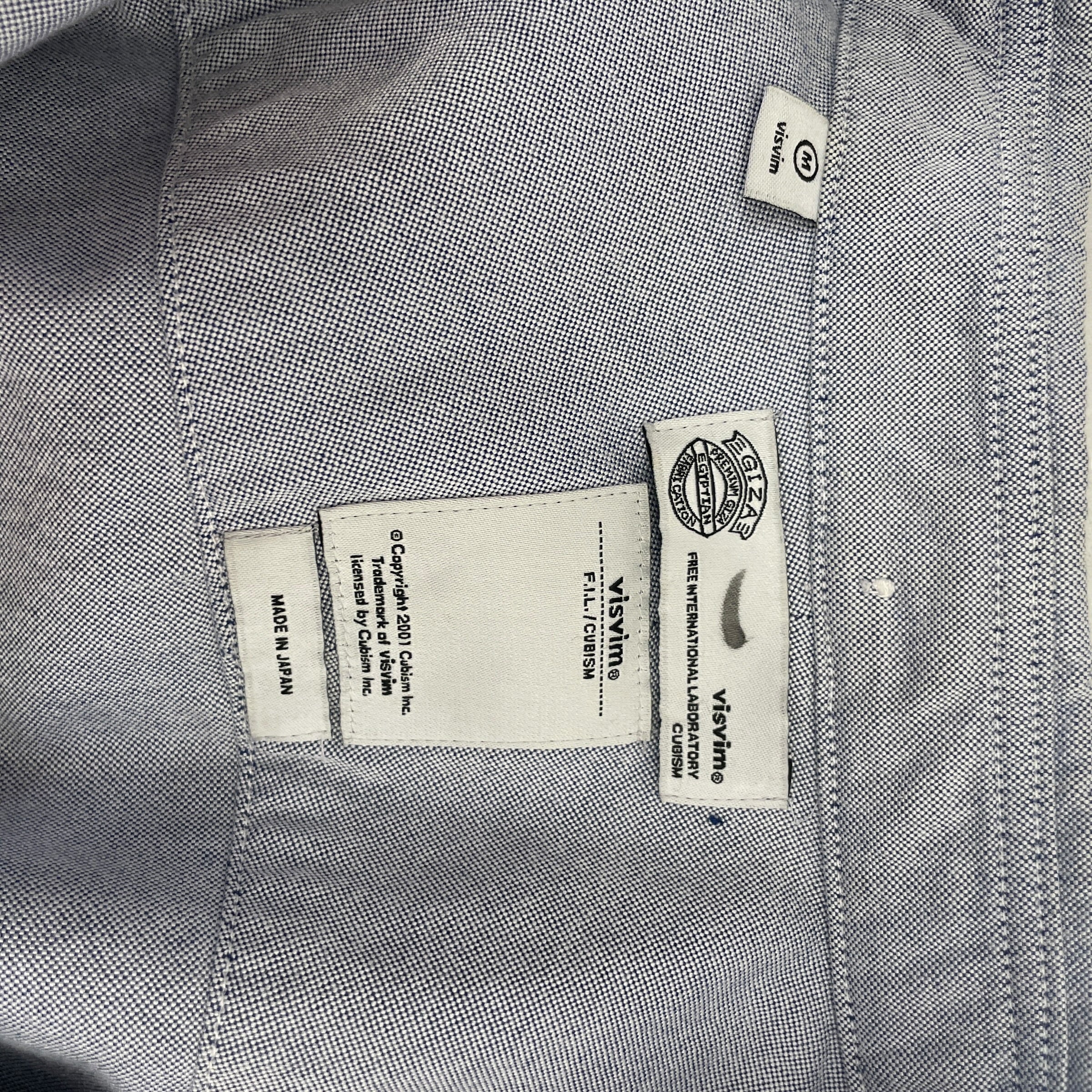 visvim/LS Shirt/M/Cotton/BLU/Circle w zipper view 3