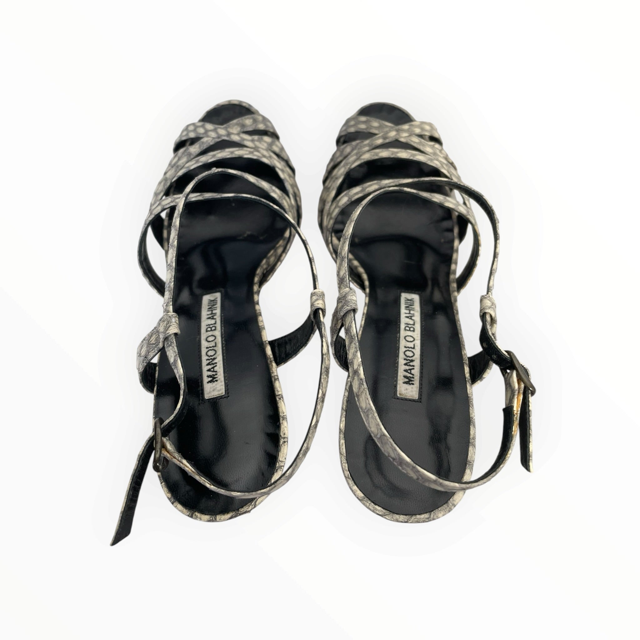 MANOLO BLAHNIK/Heels/EU 36/Leather/CRM/SNAKE PRINT view 3