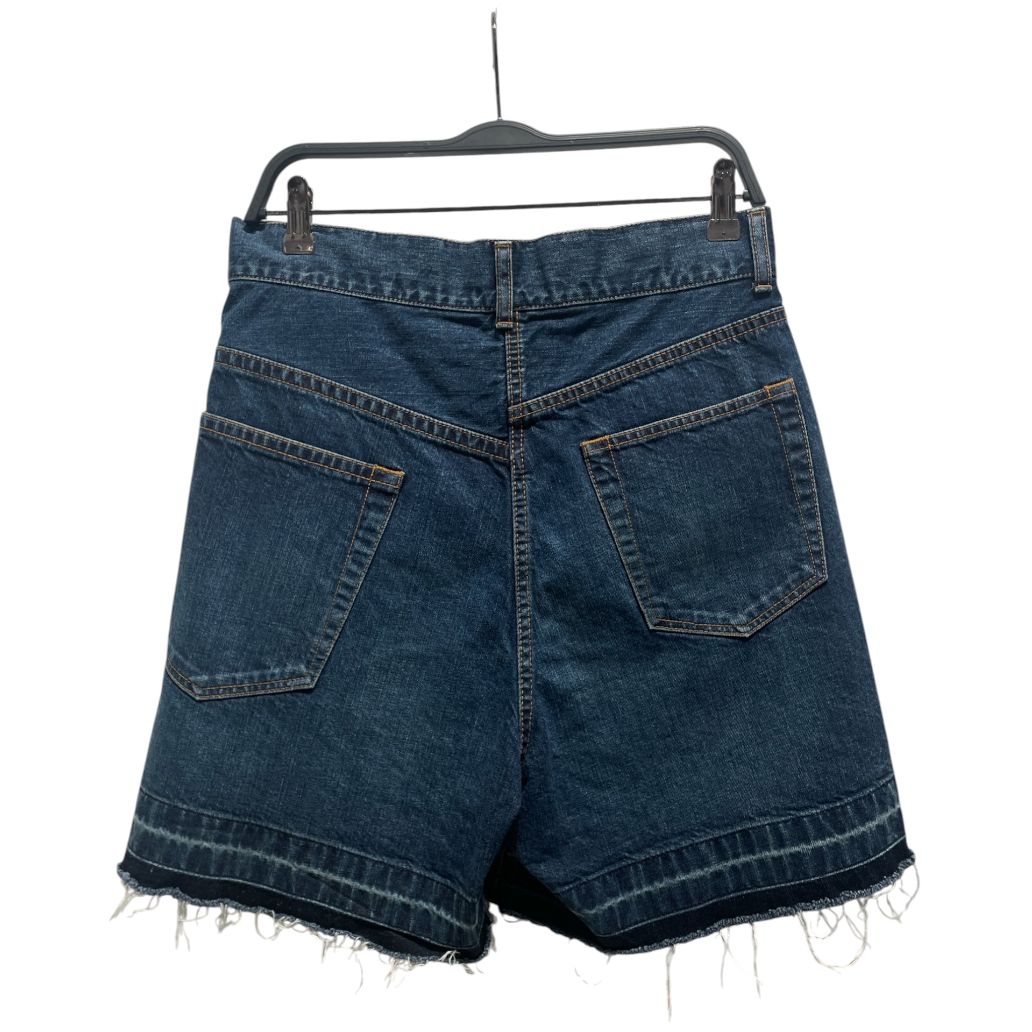 Sacai/Shorts/3/Denim/BLU/Frayed Edge Asymetrical Short view 2