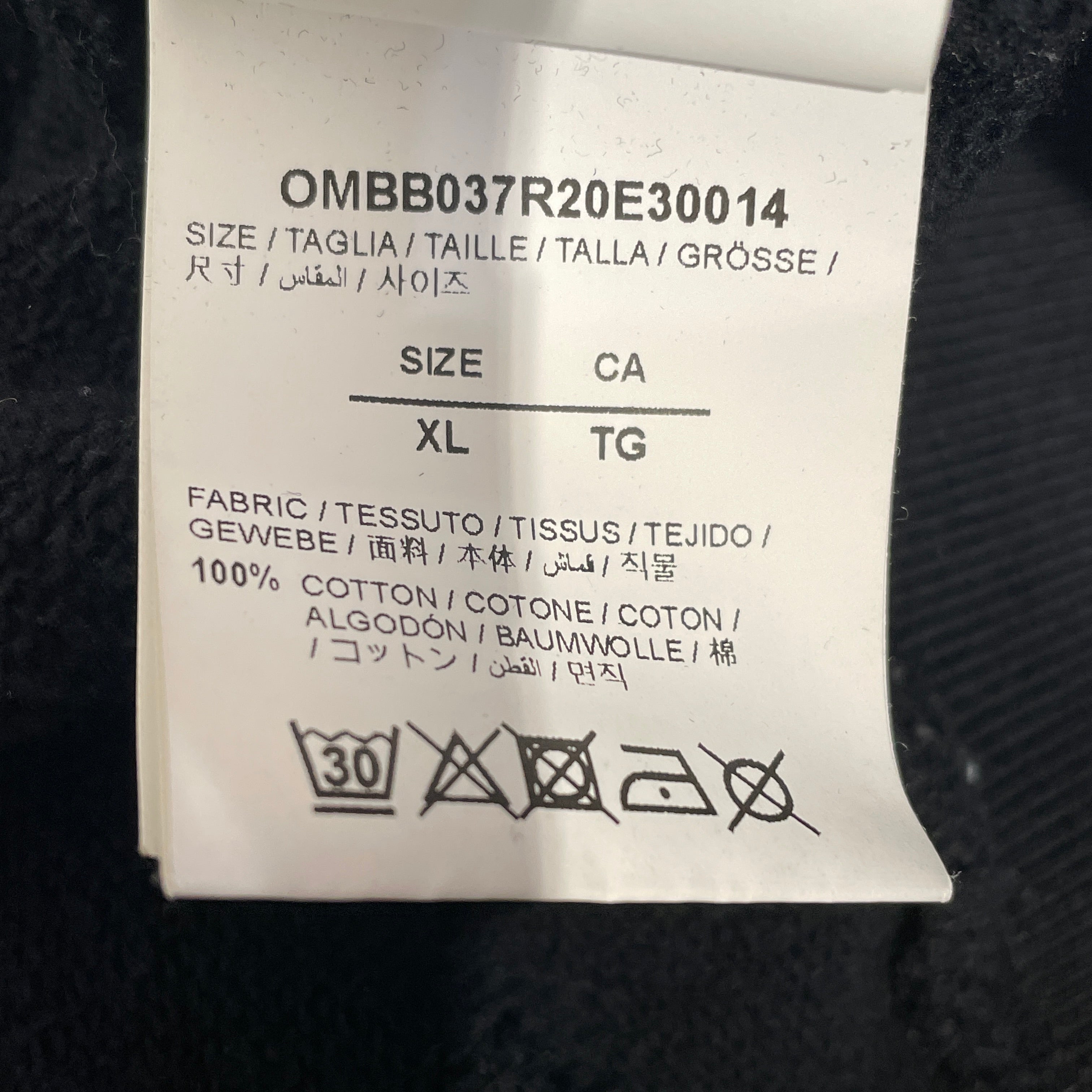 OFF-WHITE/Hoodie/XL/Graphic/Cotton/BLK/Golden Ratio Hoodie view 4
