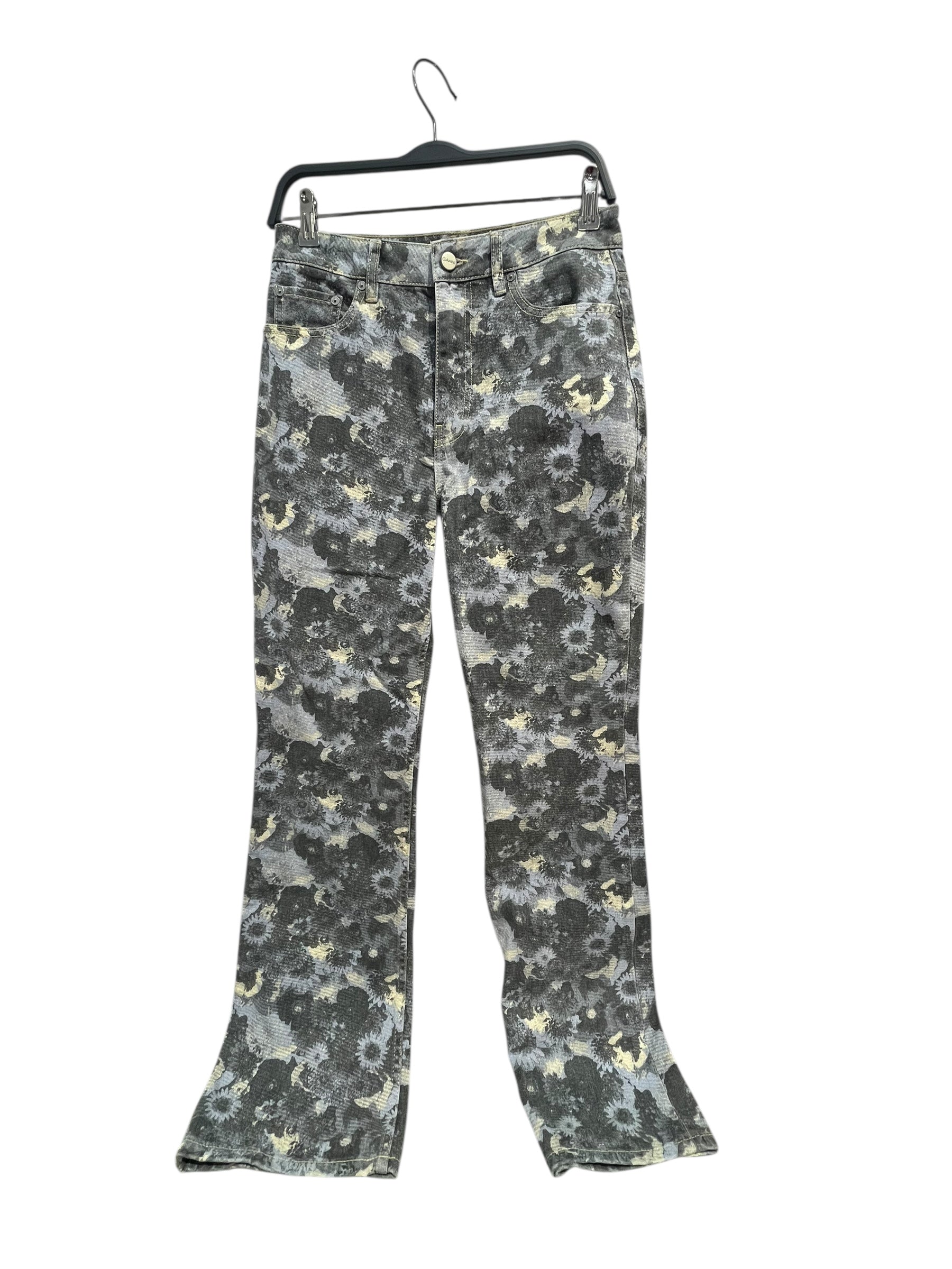 GANNI/Bottoms/28/Floral Pattern/Cotton/GRY/High-waisted/FLORAL JEANS BNWT view 1
