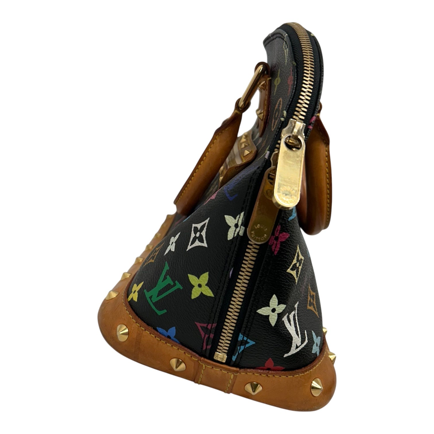 LOUIS VUITTON/Hand Bag/Monogram/Leather/MLT/black multi alma leather handb view 4