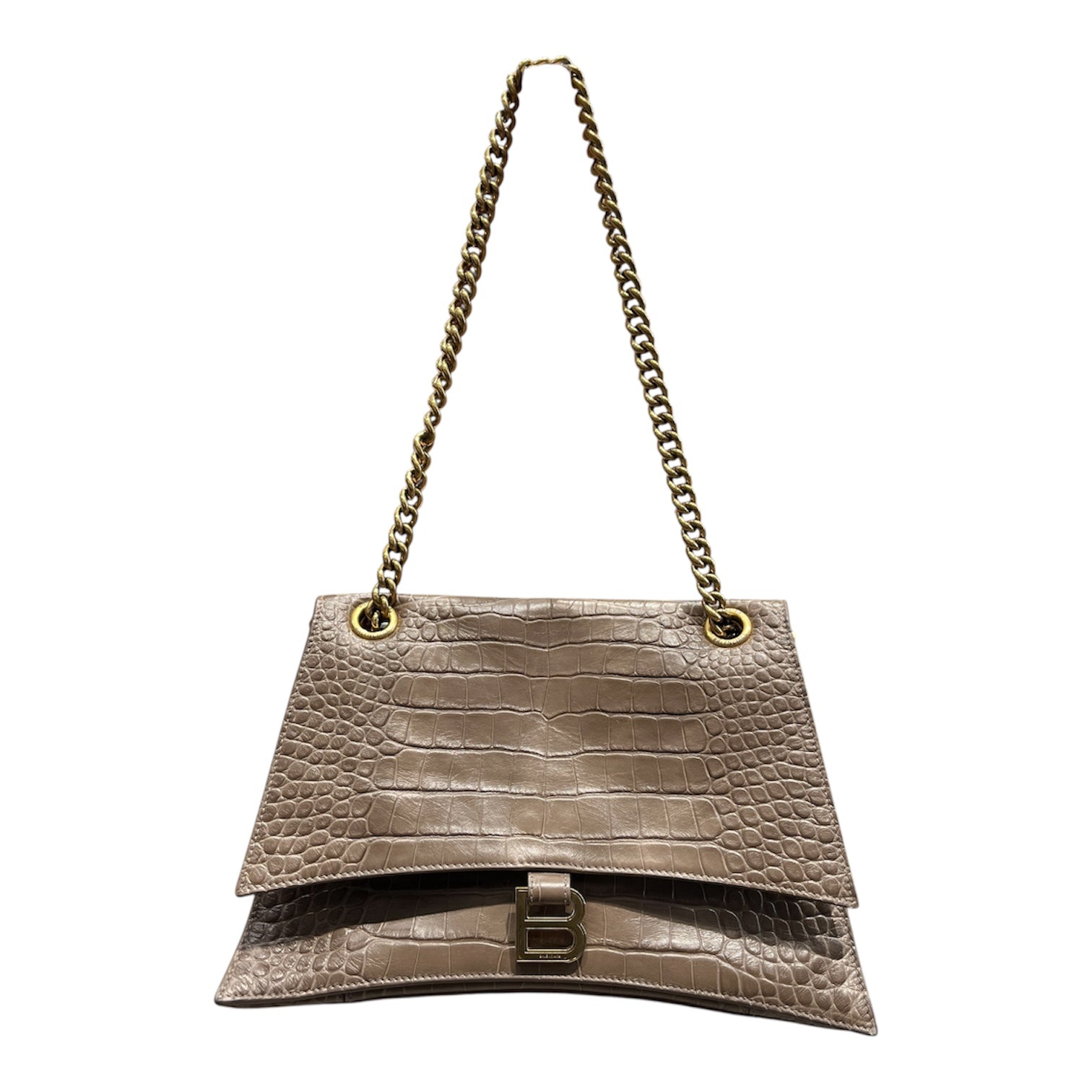 BALENCIAGA/Cross Body Bag/L/Animal Pattern/Leather/CML/MEDIUM CRUSH BAG view 1