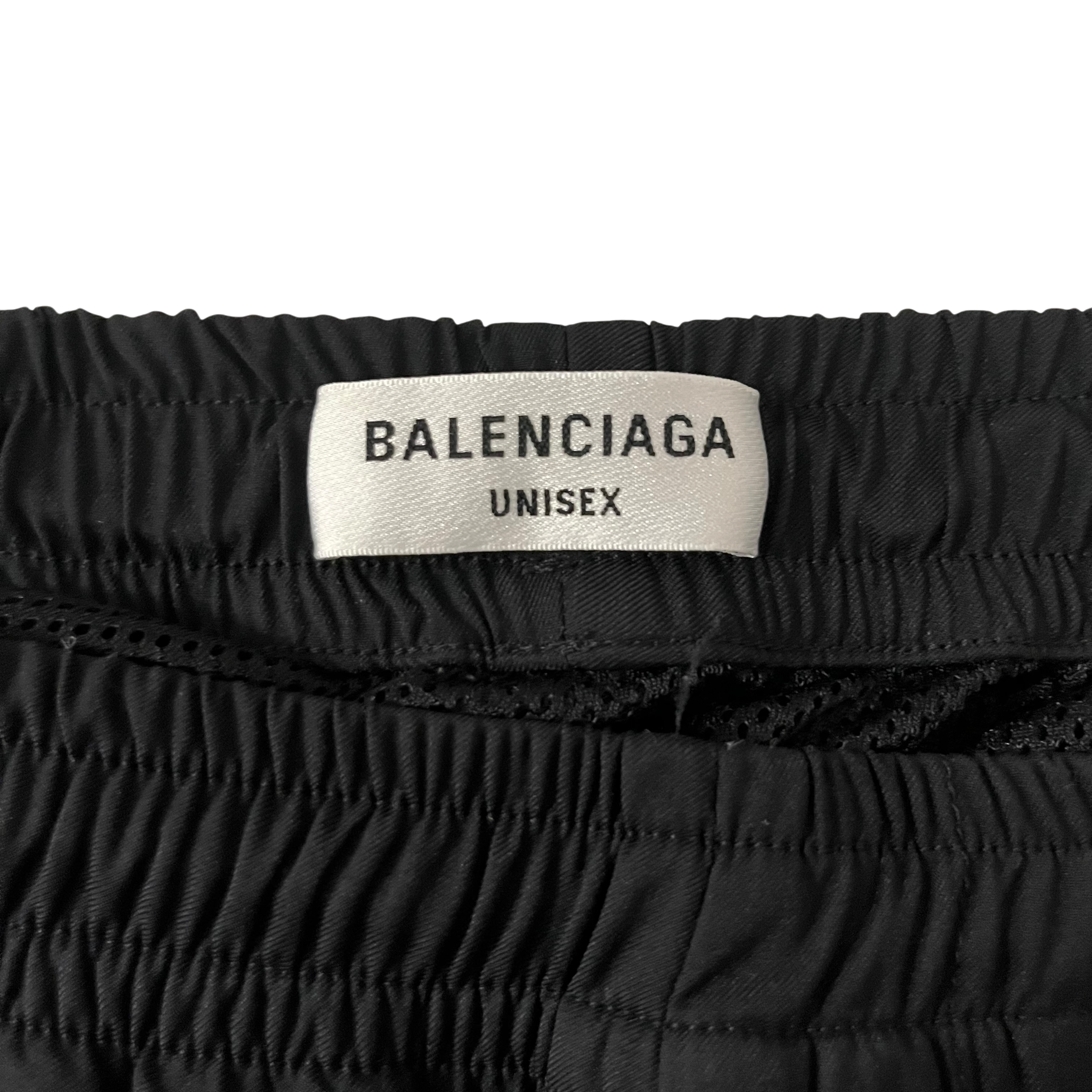 BALENCIAGA/Pants/34/Nylon/BLK/unisex track pants slim view 3
