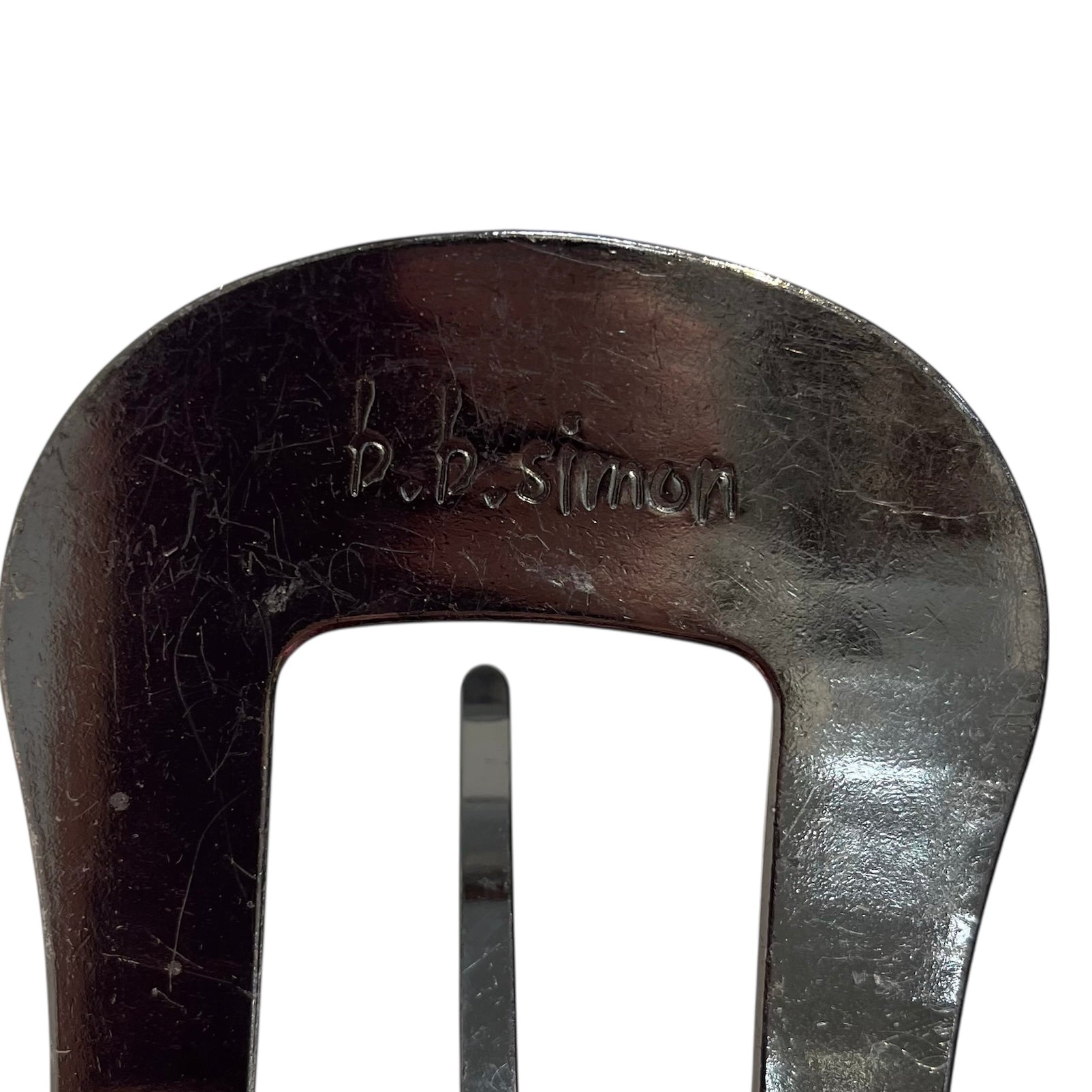b.b.simon/Belt/Leather/BLK/SILVER GATOR HEART HARDWARE view 4