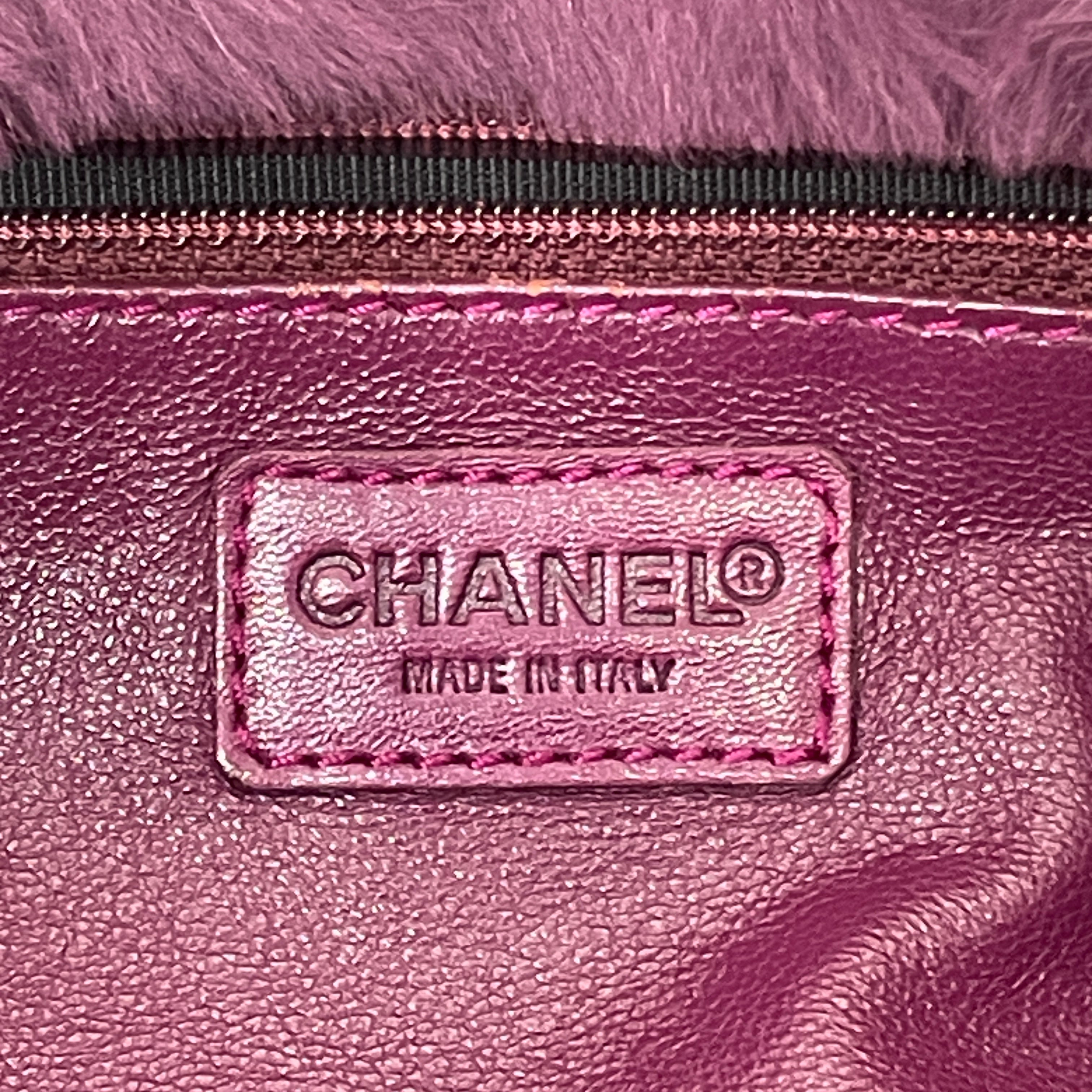 CHANEL/Cross Body Bag/Fur/PPL/PURPLE RABBIT FUR view 5