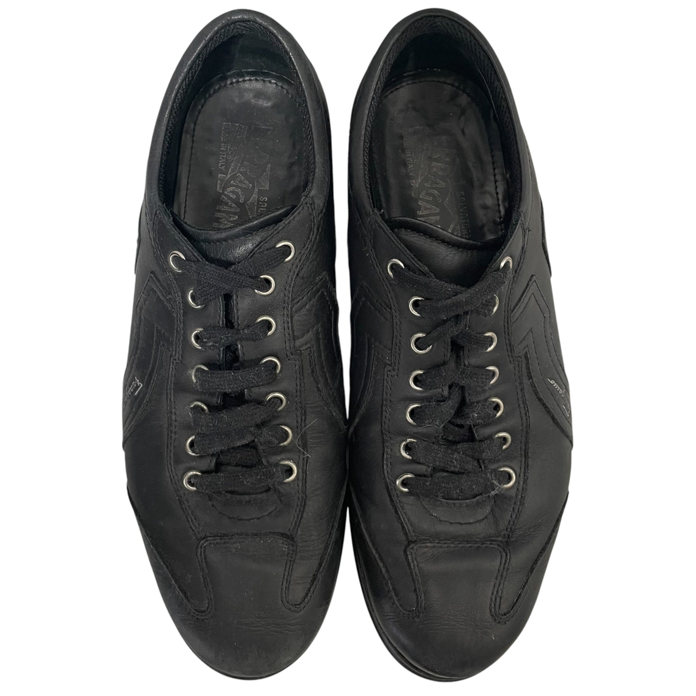 Salvatore Ferragamo/Low-Sneakers/US 8.5/Leather/BLK/ view 3