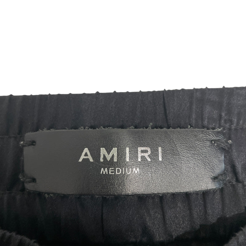 AMIRI/Pants/M/Silk/BLK/WHITE LEATHER STRIPE DOWN SIDE