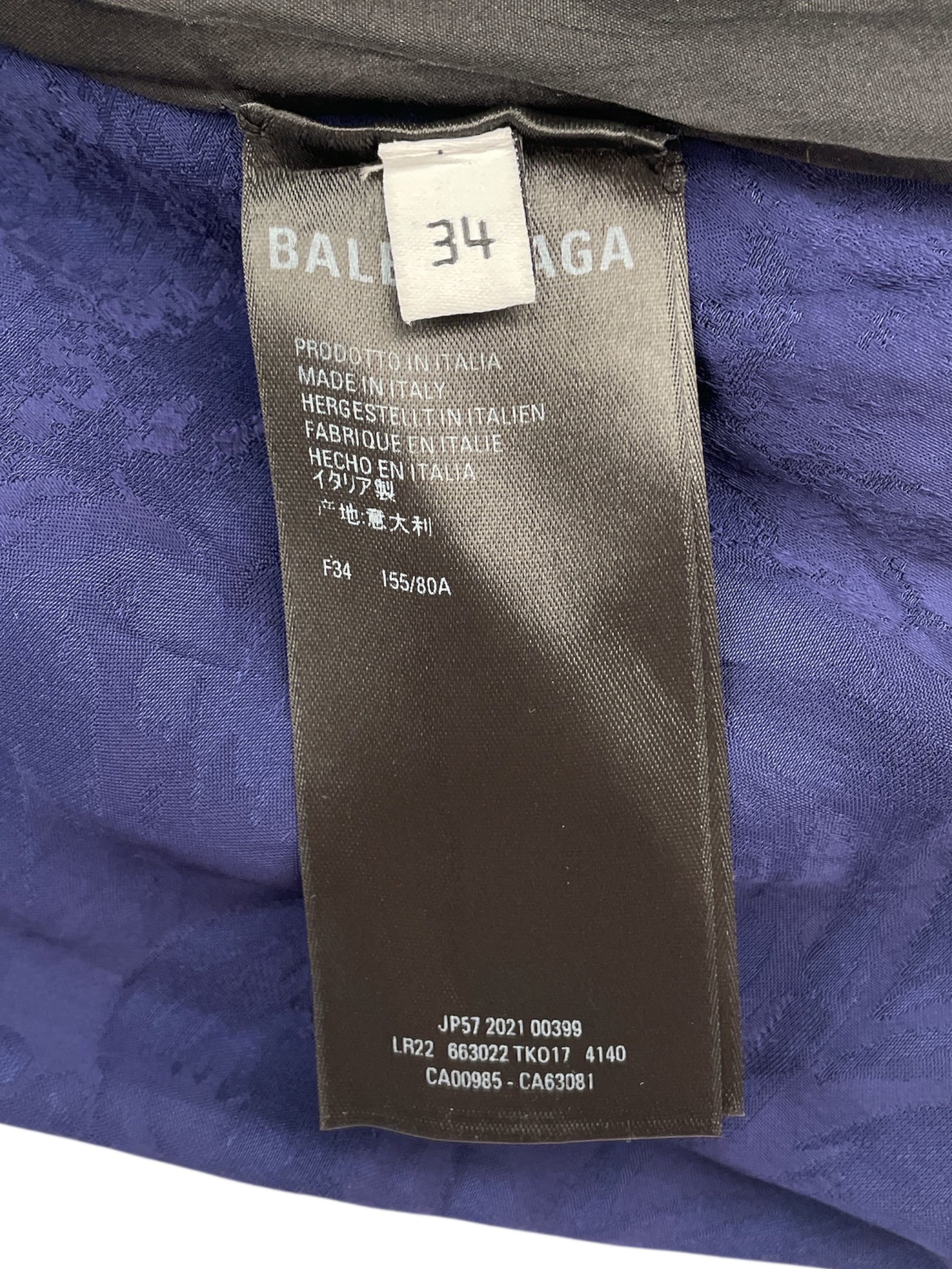 BALENCIAGA/LS Dress/Polyester/NVY/AFTERWORLD view 4