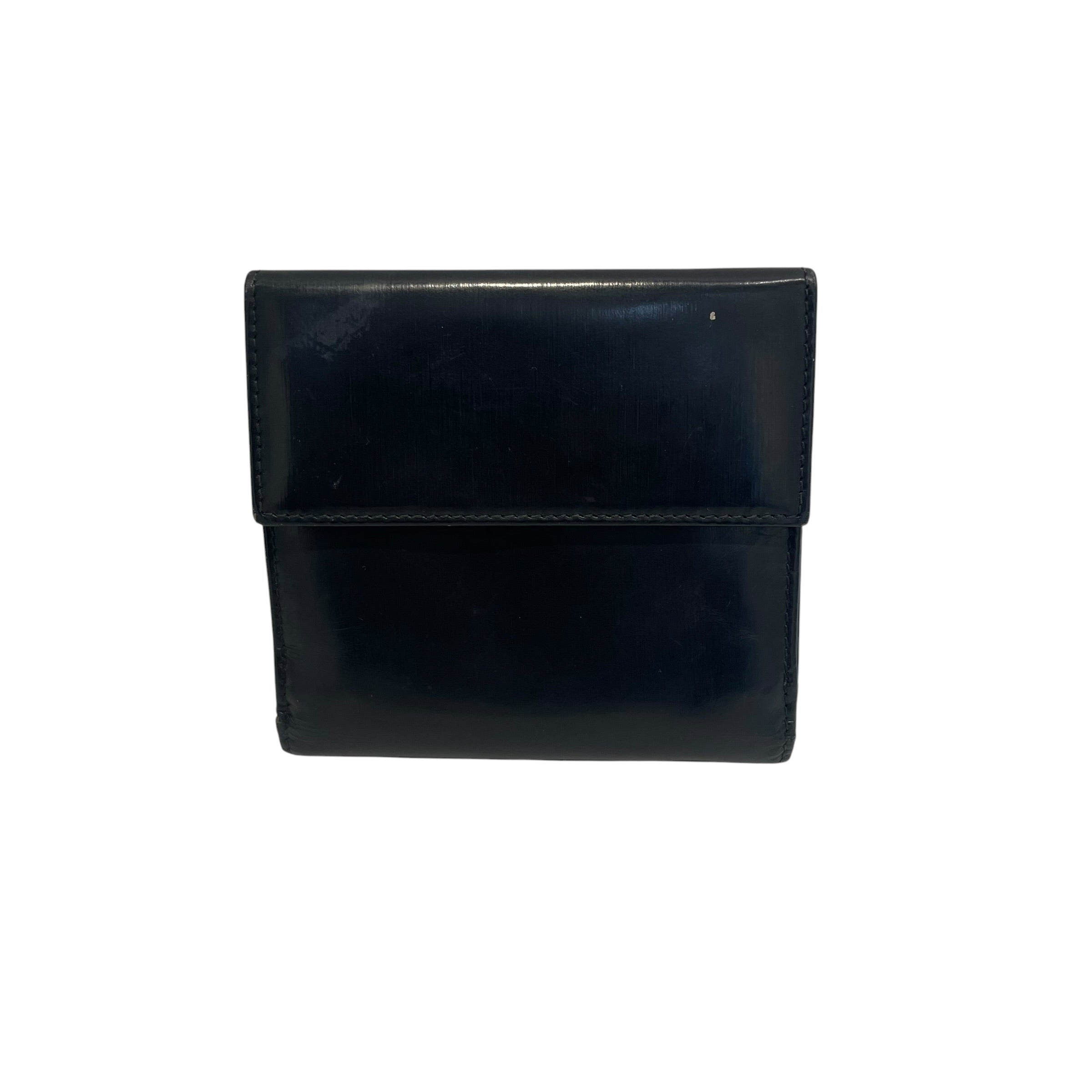 Salvatore Ferragamo/Bifold Wallet/Leather/BLK/LEATHER SLVER HRDWARE LOGO view 2