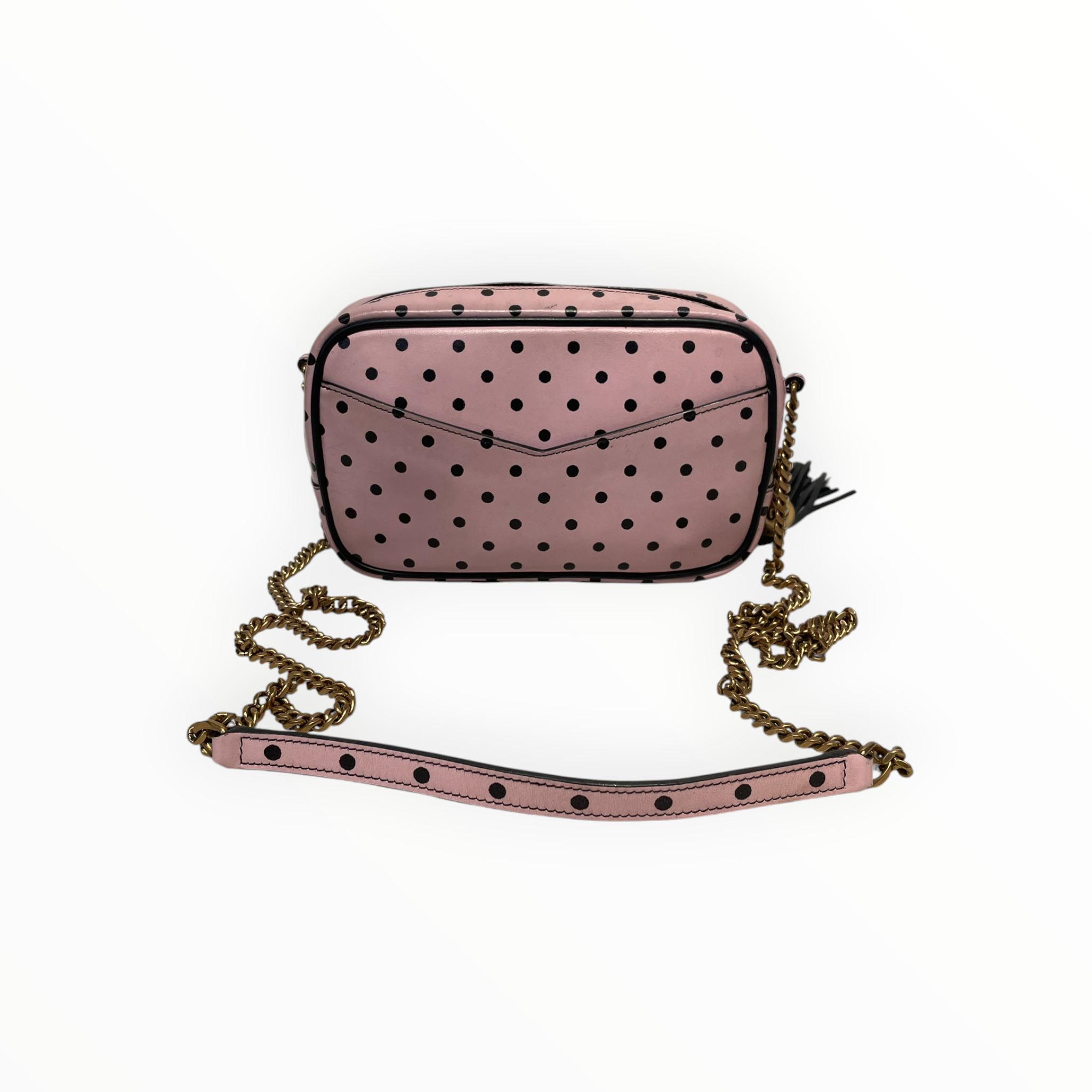 SAINT LAURENT/Bag/Polka dot/Leather/PNK/M.BAG MONO view 2
