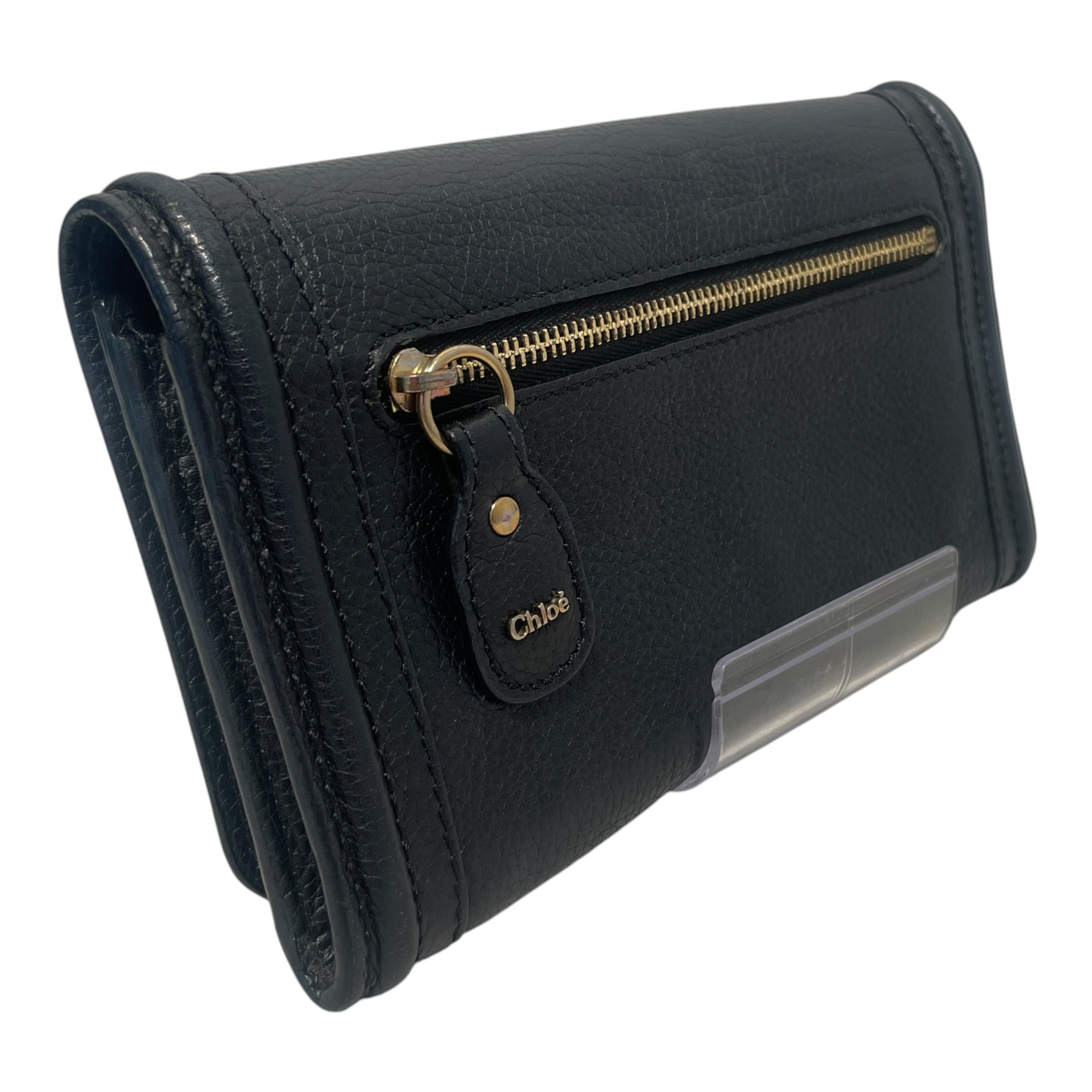 Chloe/Long Wallet/Leather/BLK/L's/Paraty Continental Wallet view 2