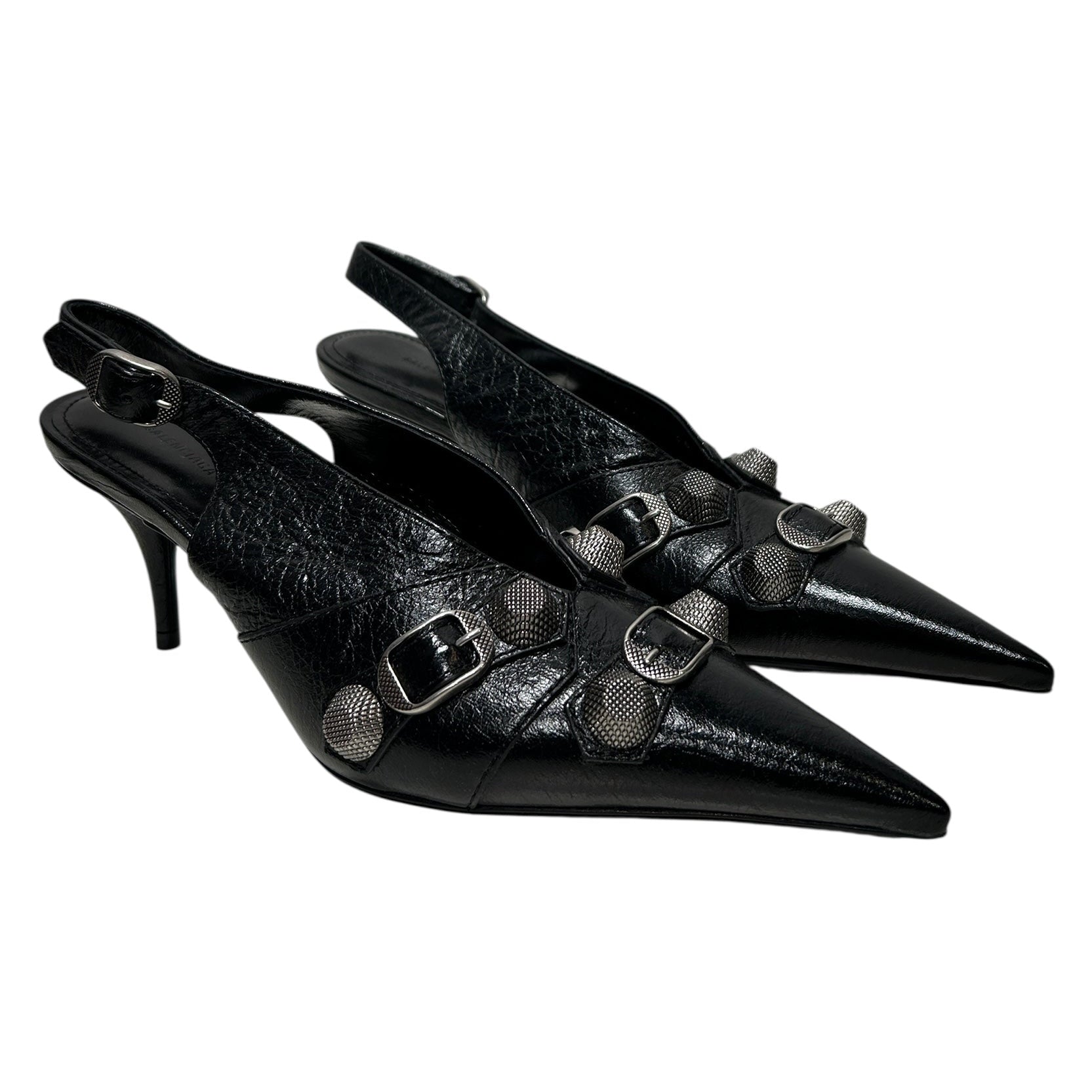 BALENCIAGA/Heels/EU 35/Leather/BLK/CAGOLE POINTED HEELS view 1