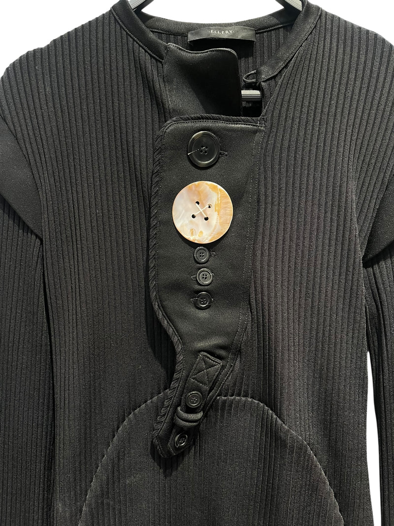 ELLERY/LS Blouse/S/Polyester/BLK/