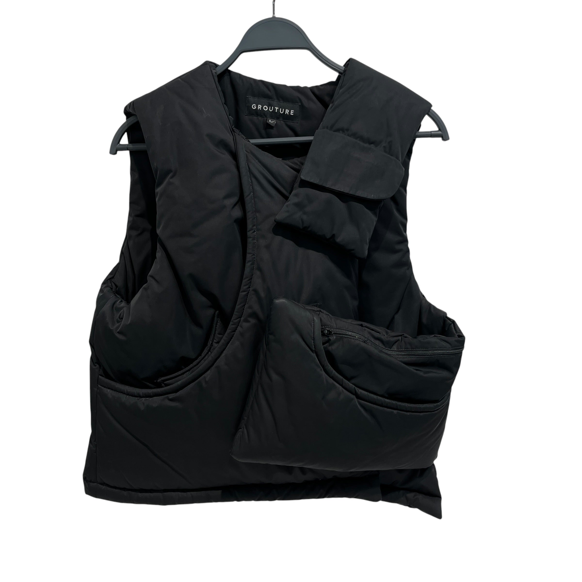 GROUTURE/Vest/L/Cotton/BLK/abstract vest view 1