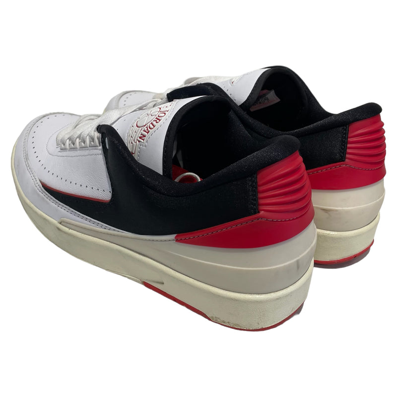 Jordan/Low-Sneakers/US 10.5/Leather/WHT/AJ2 LOW BLACK SATIN M10.5/W12
