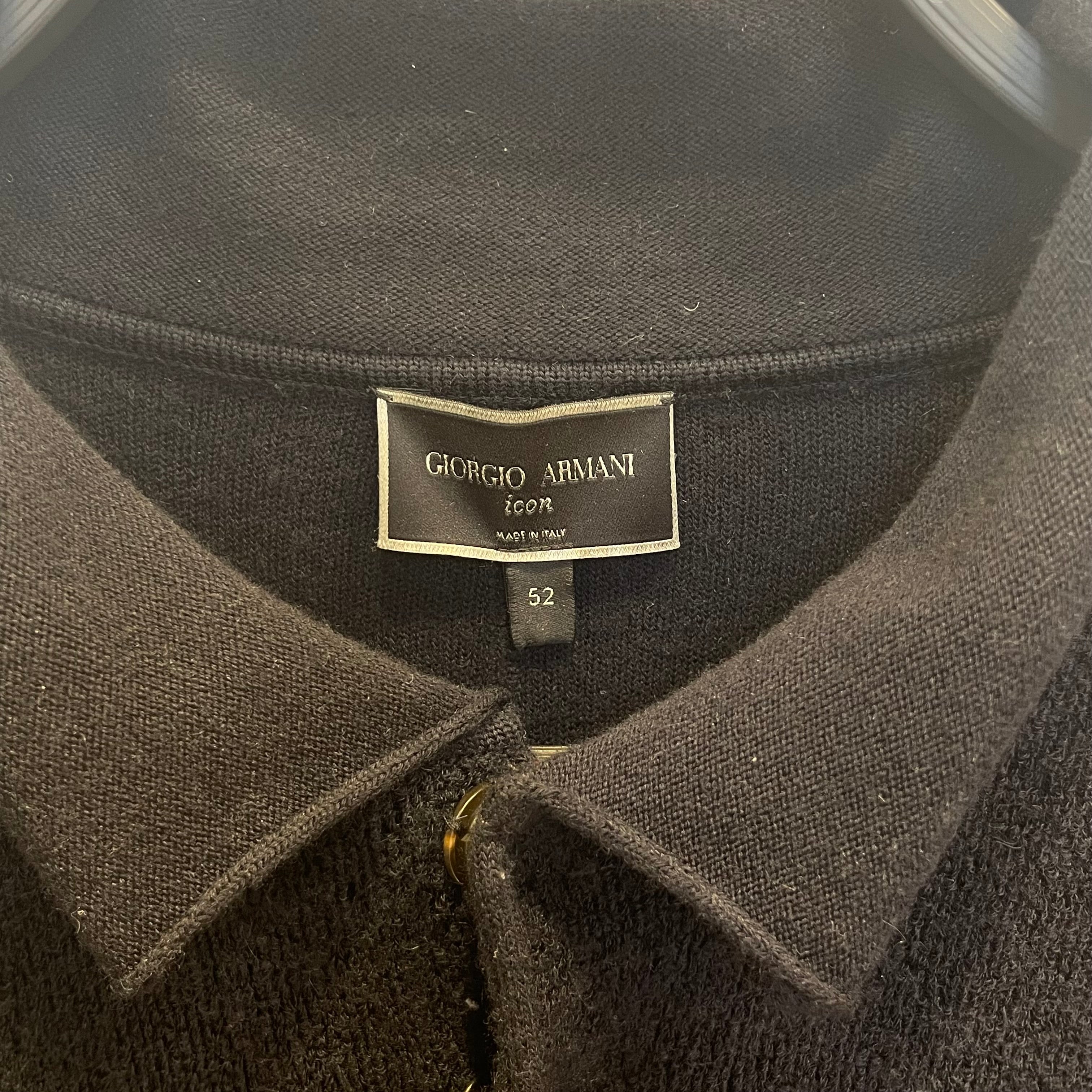 GIORGIO ARMANI/Fleece Jkt/41/Cashmere/NVY/Pullover/rn103723 view 3