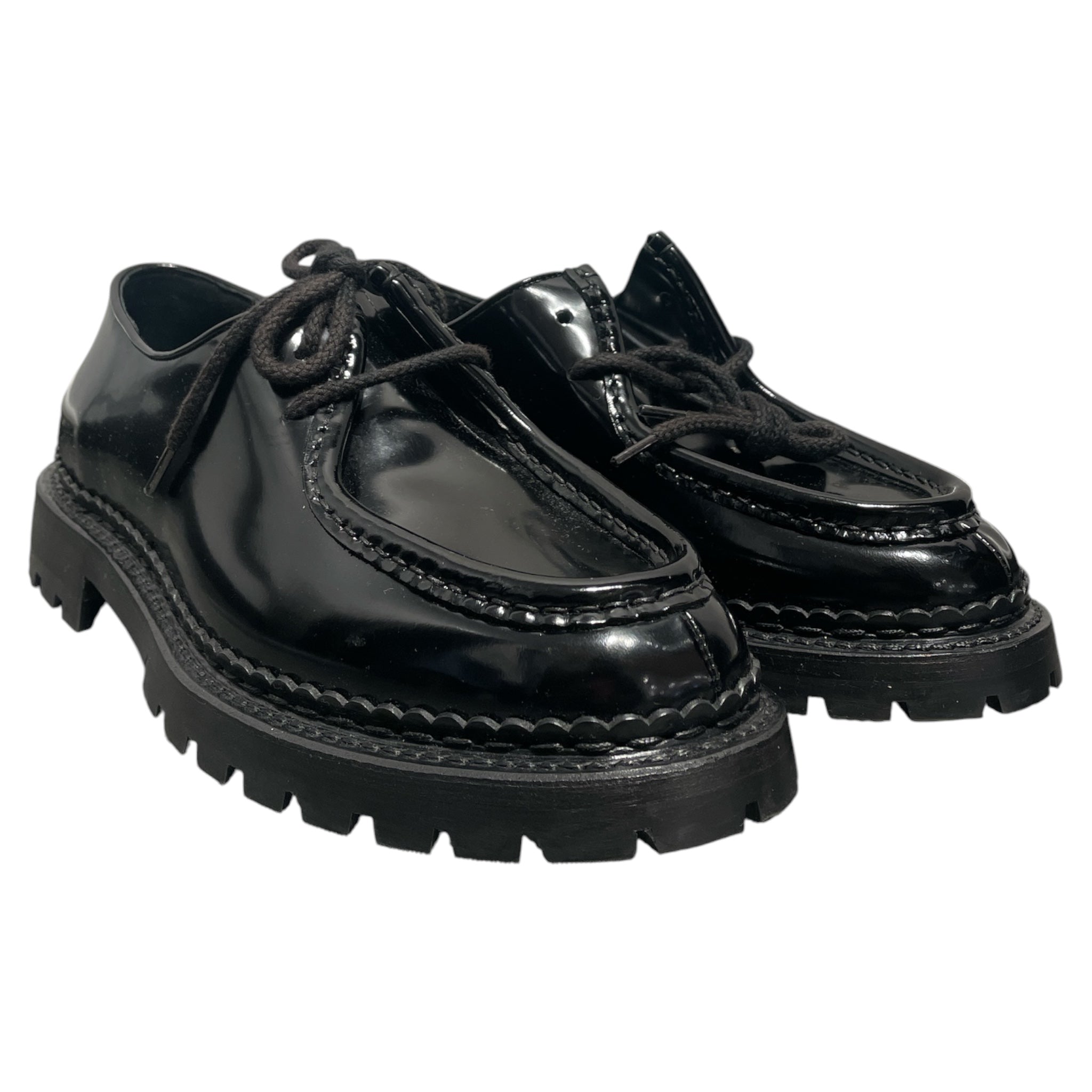 SAINT LAURENT/Dress Shoes/EU 40/BLK/PATENT LEATHER DERBY view 1
