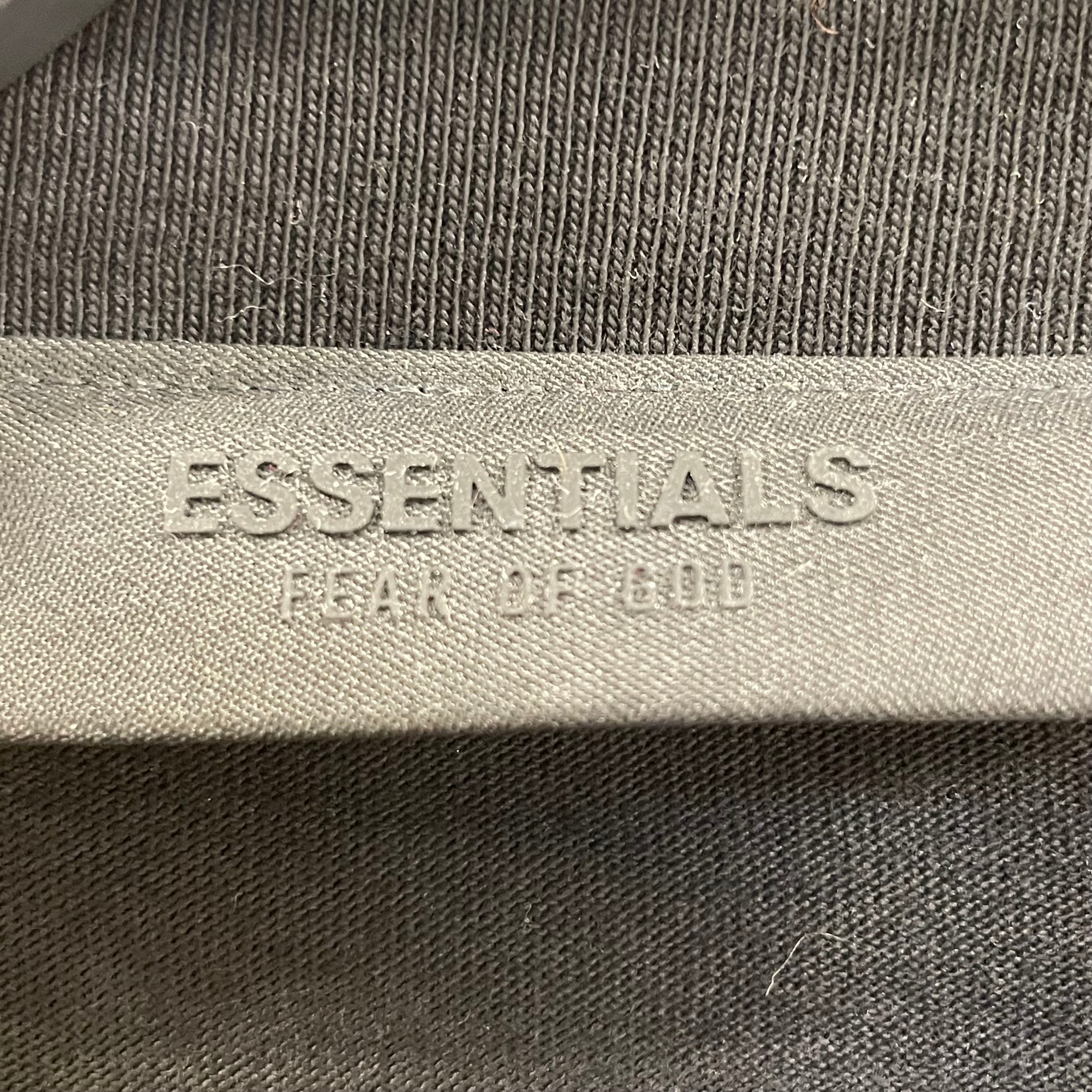 ESSENTIALS/LS T-Shirt/M/Cotton/BLK/silcone logo view 5