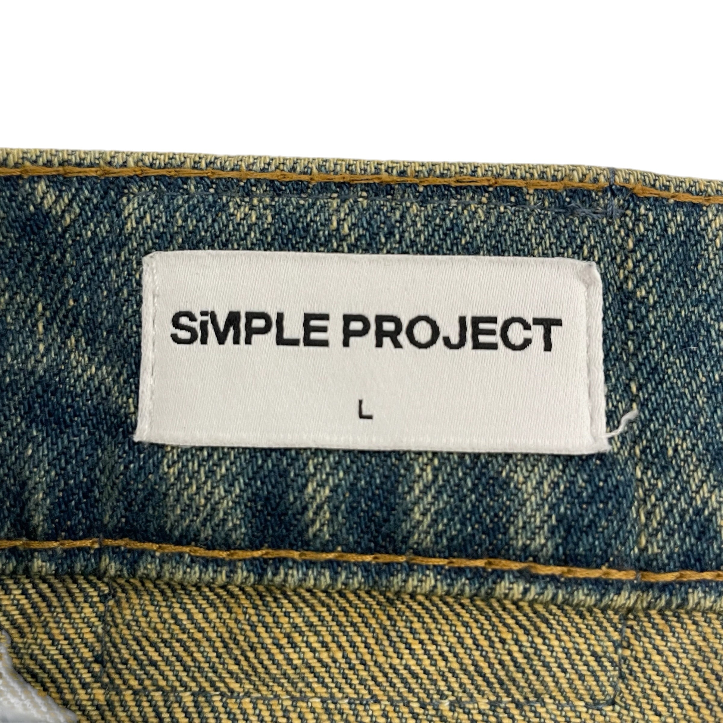 SIMPLE PROJECT/Straight Pants/L/Cotton/BLU/K23100 Mud Wash Denim view 3