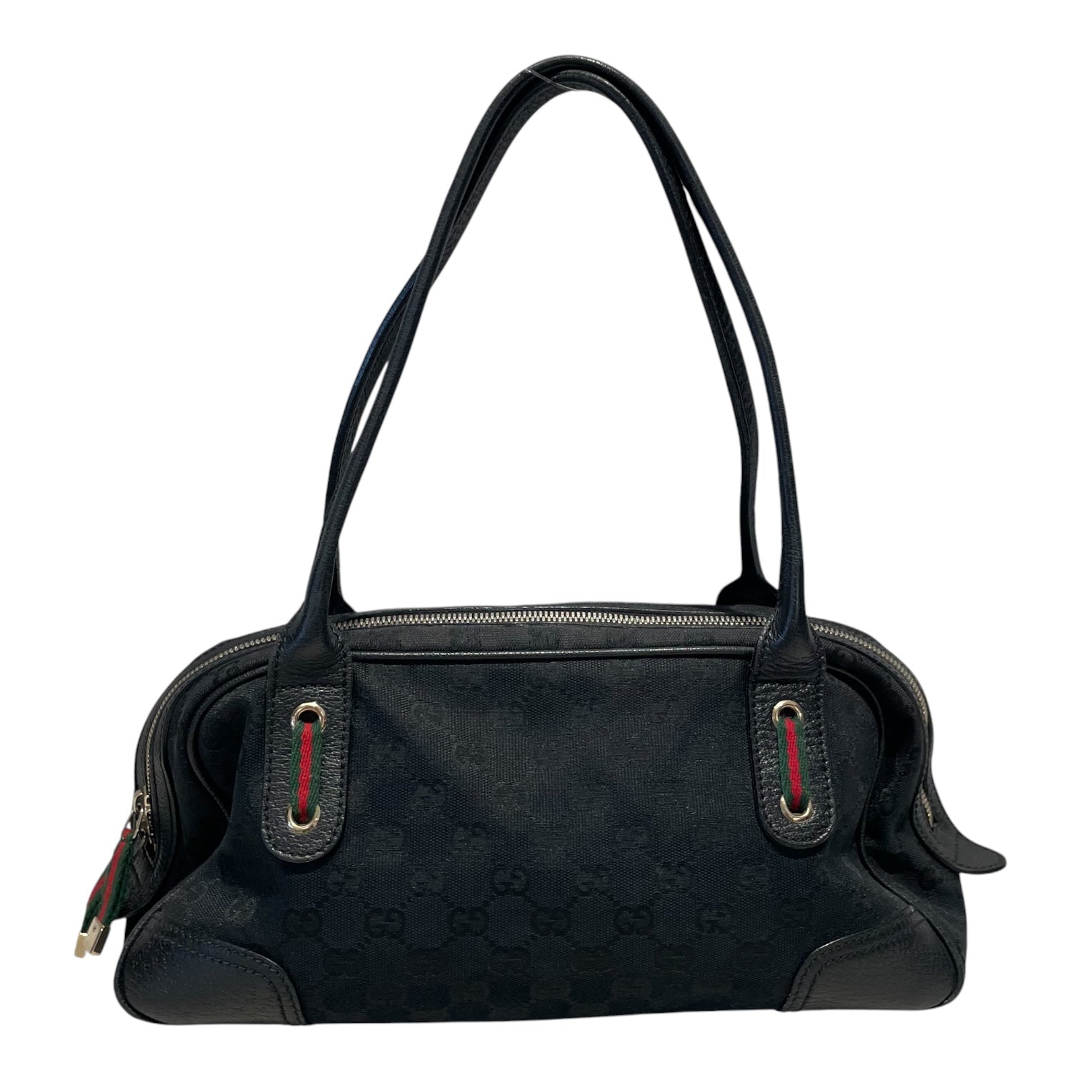 GUCCI/Bag/Monogram/Cotton/BLK/princy boston/ ribbon bow view 2
