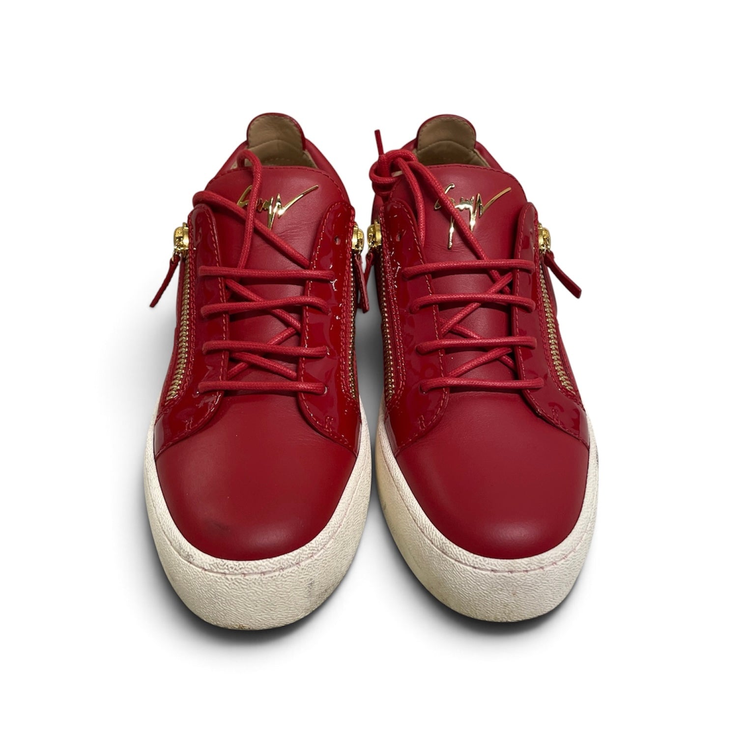 Giuseppe Zanotti/Low-Sneakers/US 7/Leather/RED/GLD SIDE ZIP/FRANKIE SNEAKER view 3