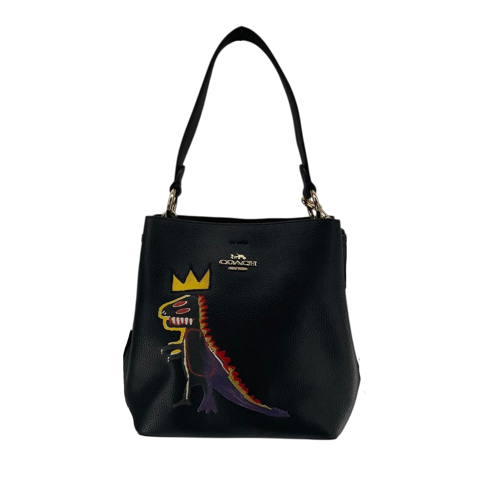 COACH/Hand Bag/Leather/BLK/JEAN MICHEL BASQUIAT T REX view 1