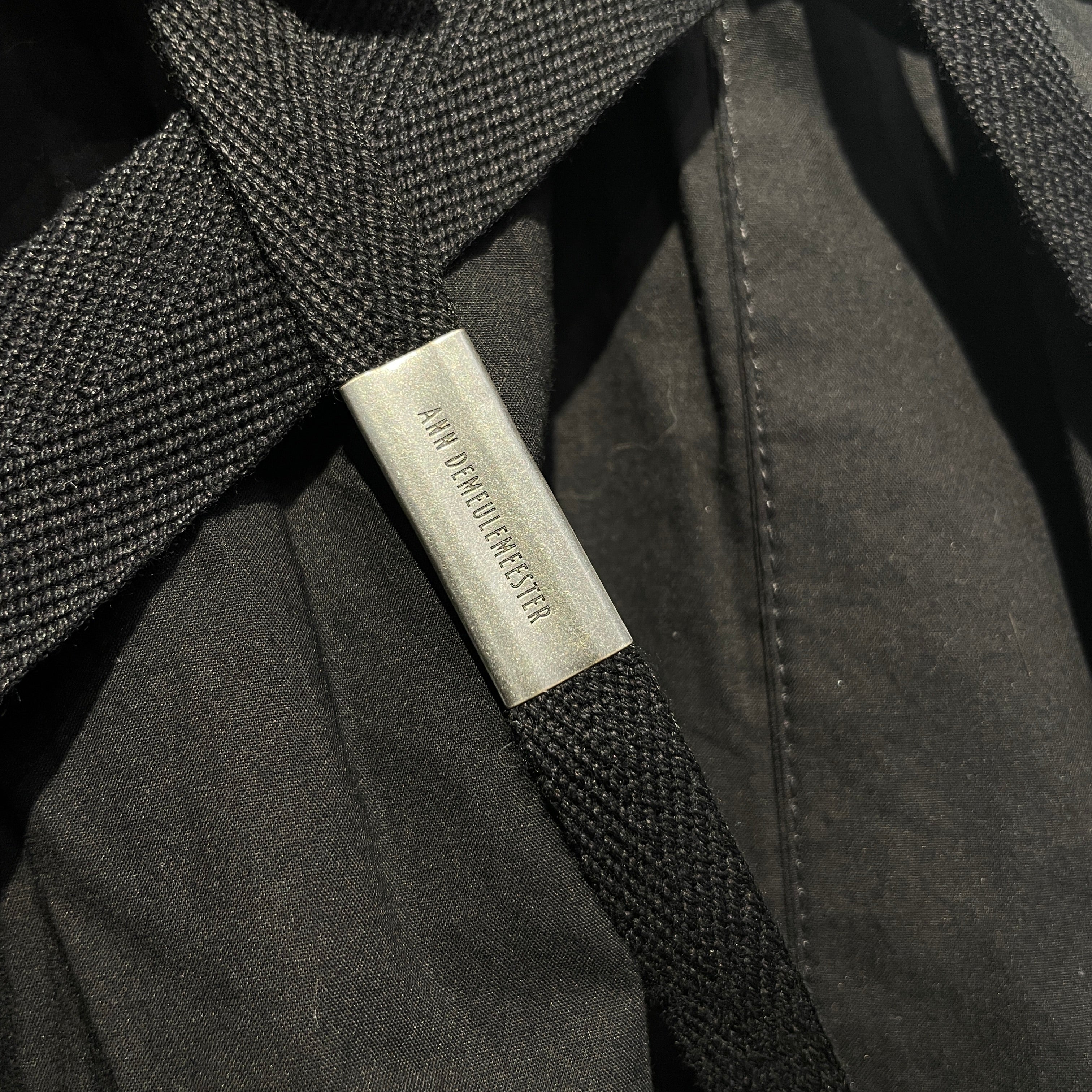ANN DEMEULEMEESTER/Bootcut Pants/38/Cotton/BLK/BONDAGE PANTS view 3