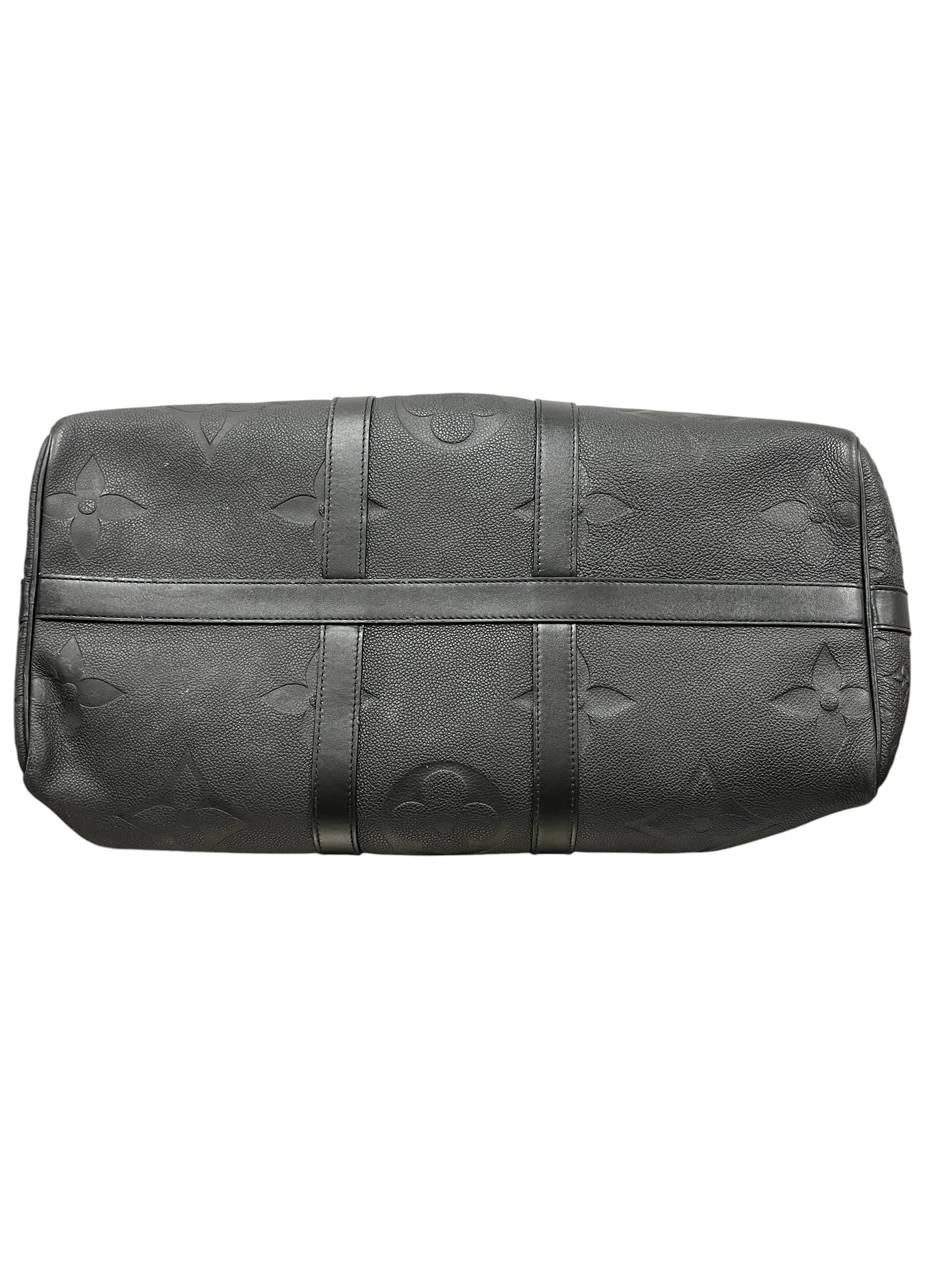 LOUIS VUITTON/Luggage/Monogram/Leather/BLK/Keepall Bandouliere 45 view 3