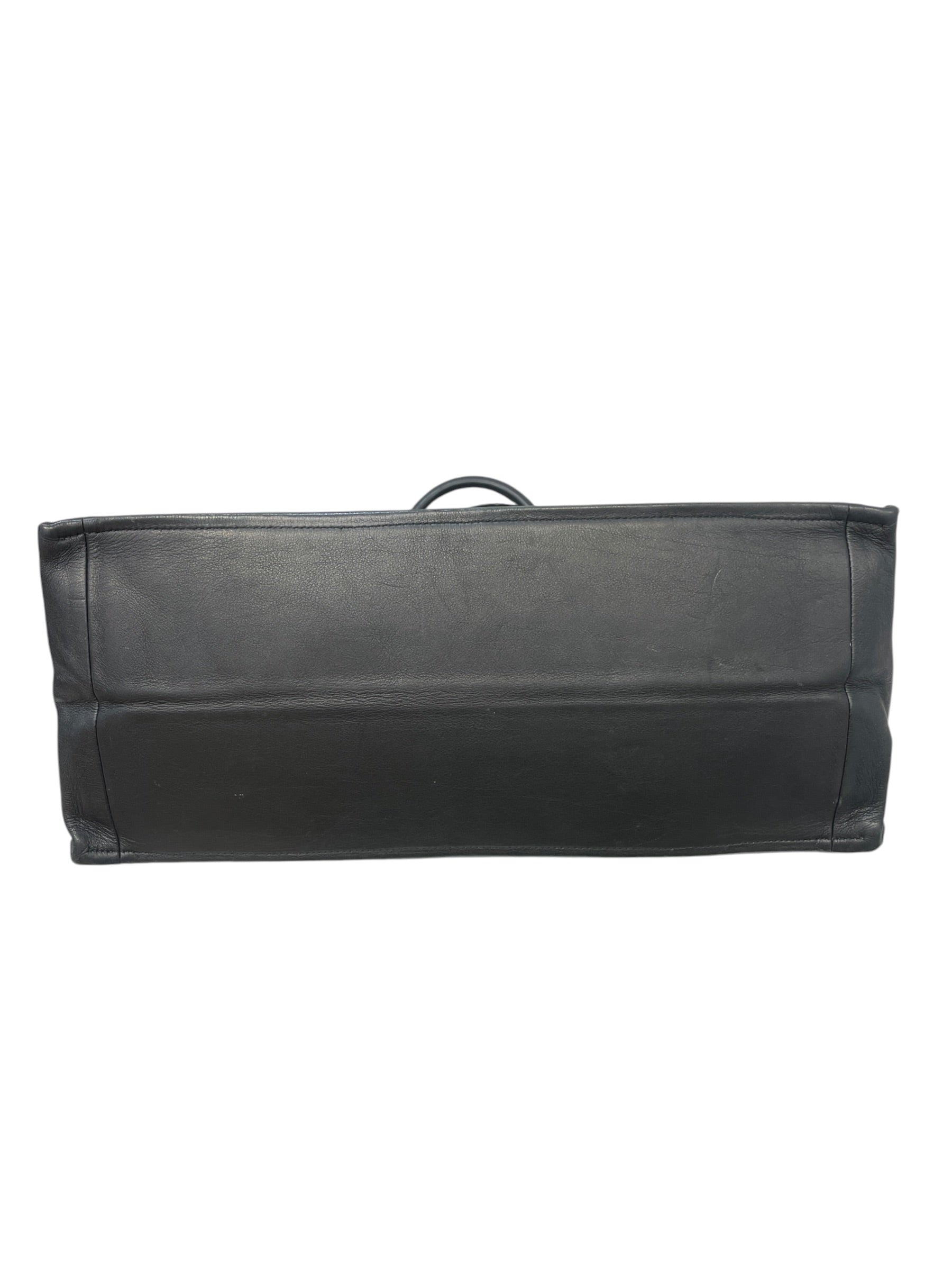 Christian Dior/Tote Bag/Leather/Black/embossed book tote view 3