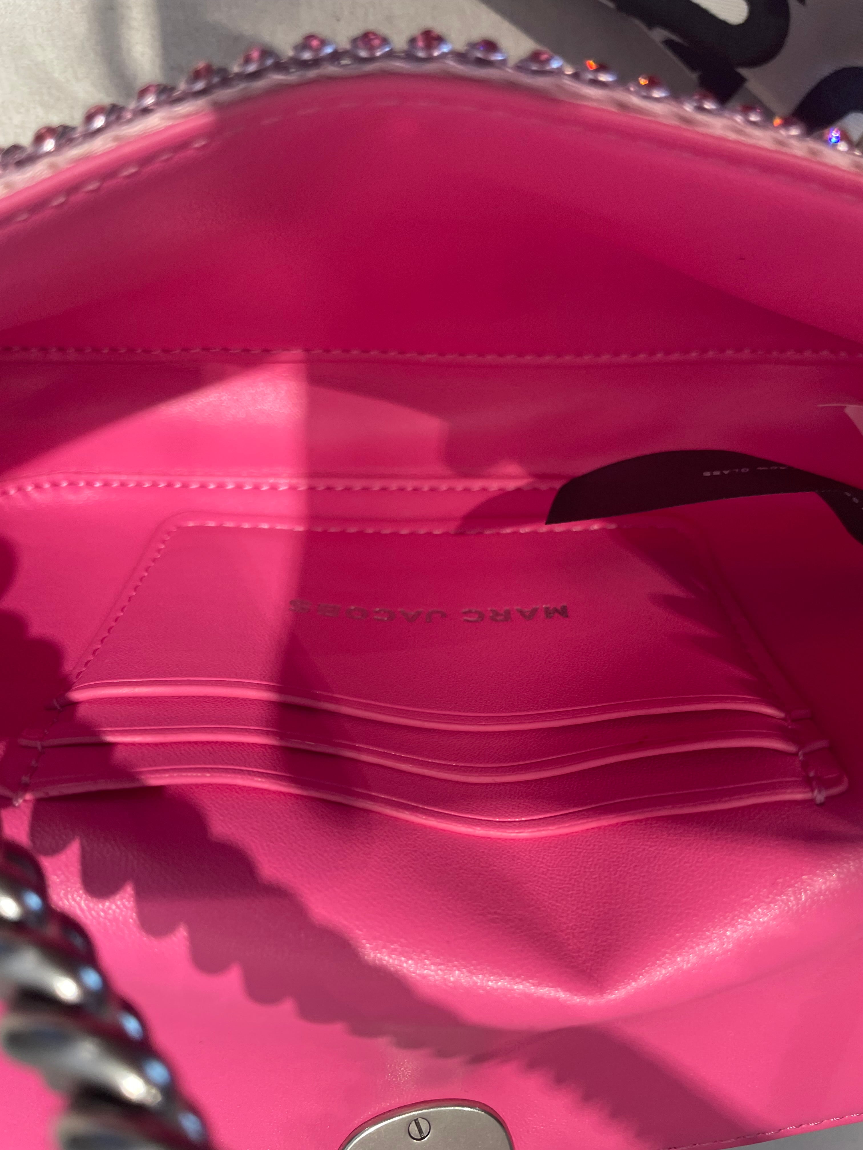 MARC JACOBS/Cross Body Bag/PNK/Rhinestone Clasp Closure view 3